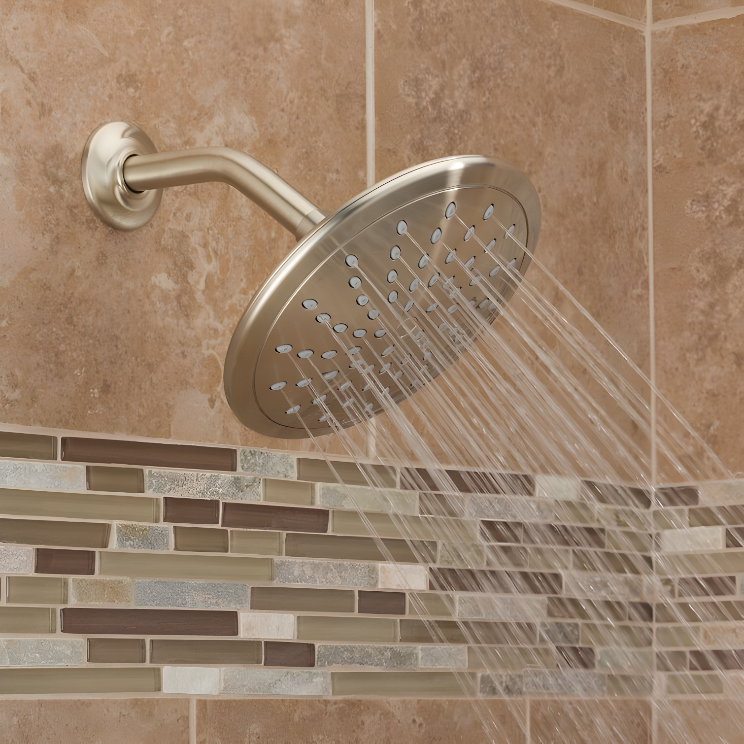Moen Wide Round Rain Shower Head for Bathroom with 2 GPM High-Pressure Rainfall Spray