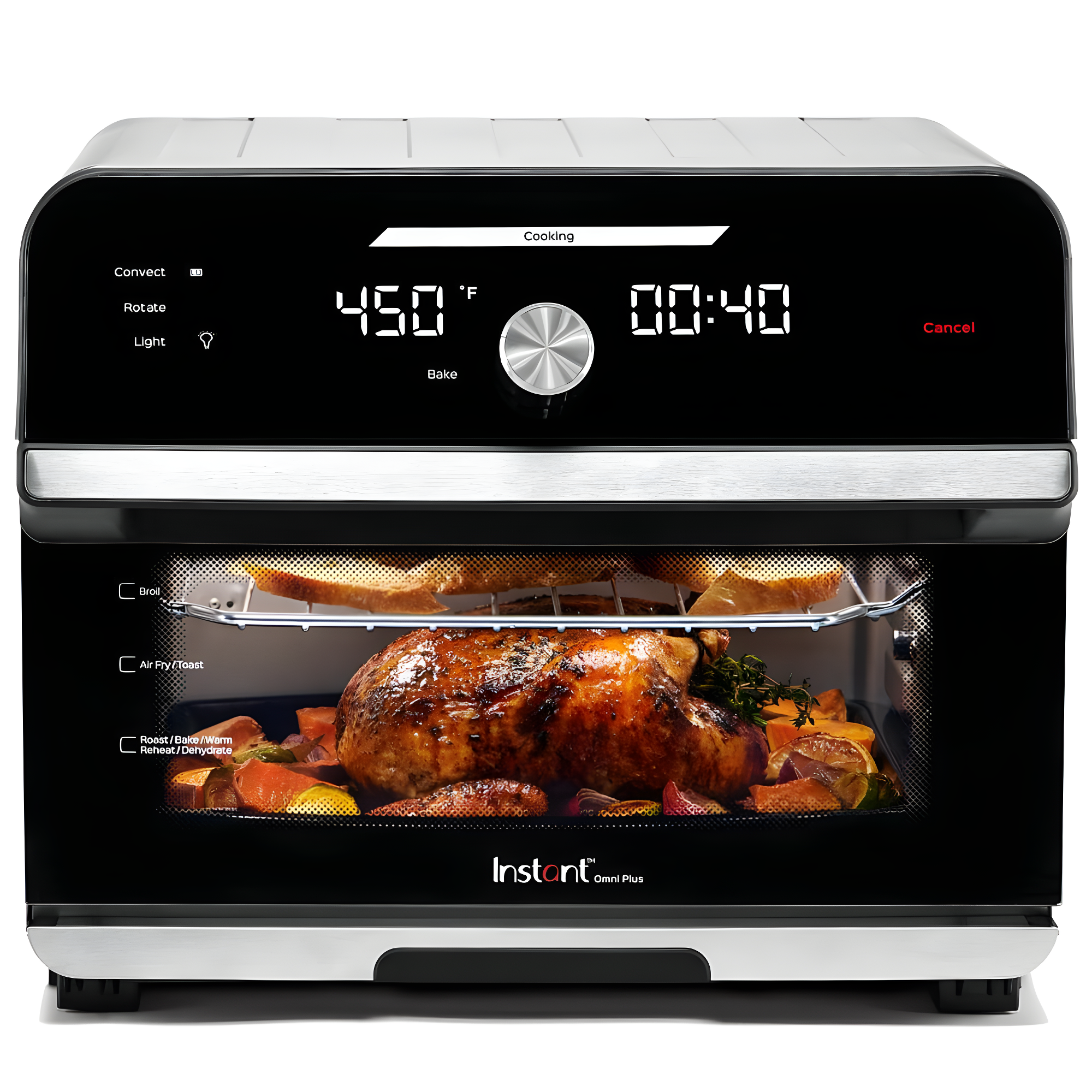 Instant Pot Omni Plus 18L Air Fryer Toaster Oven 10-in-1 Combo, Rotisserie Oven, Deep Fryer, Oil-less Mini Cooker, Convection Oven, Dehydrator, Roaster, Warmer, Reheater, Pizza Oven