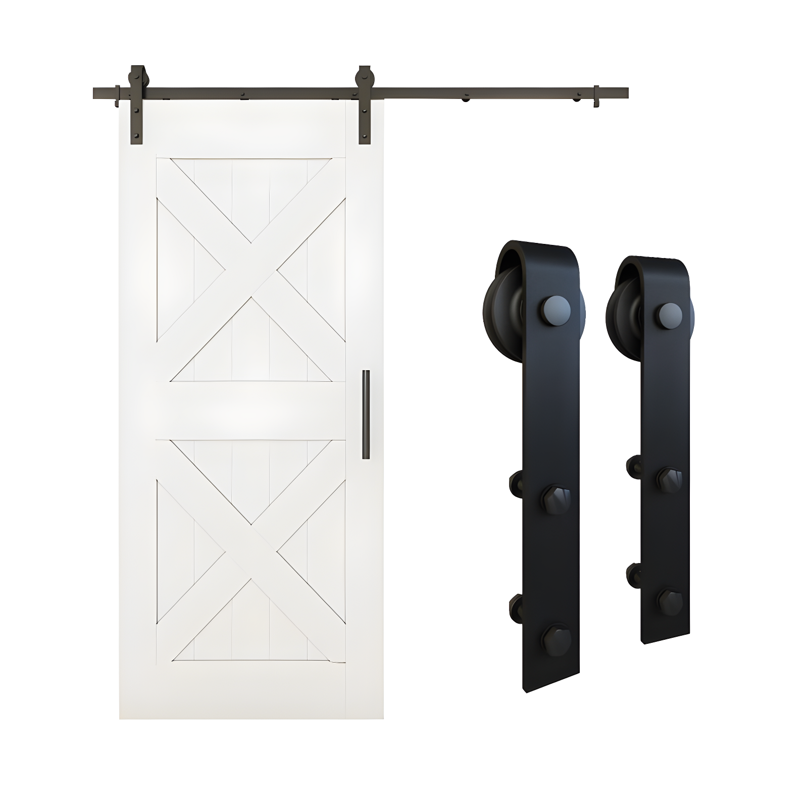 National Hardware Standard Single Barn Door Hardware Kit