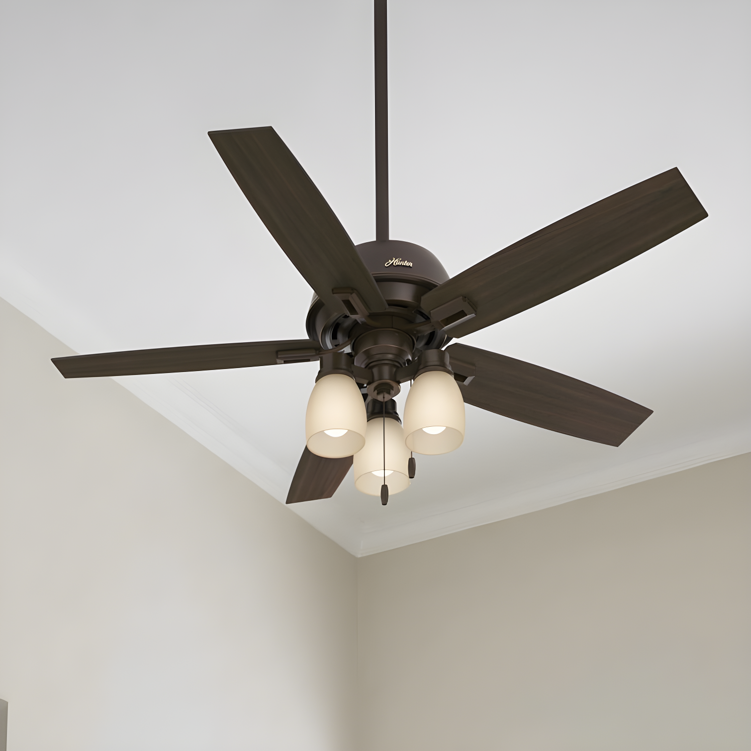 52" Donegan 5 - Blade Standard Ceiling Fan with Pull Chain and Light Kit Included