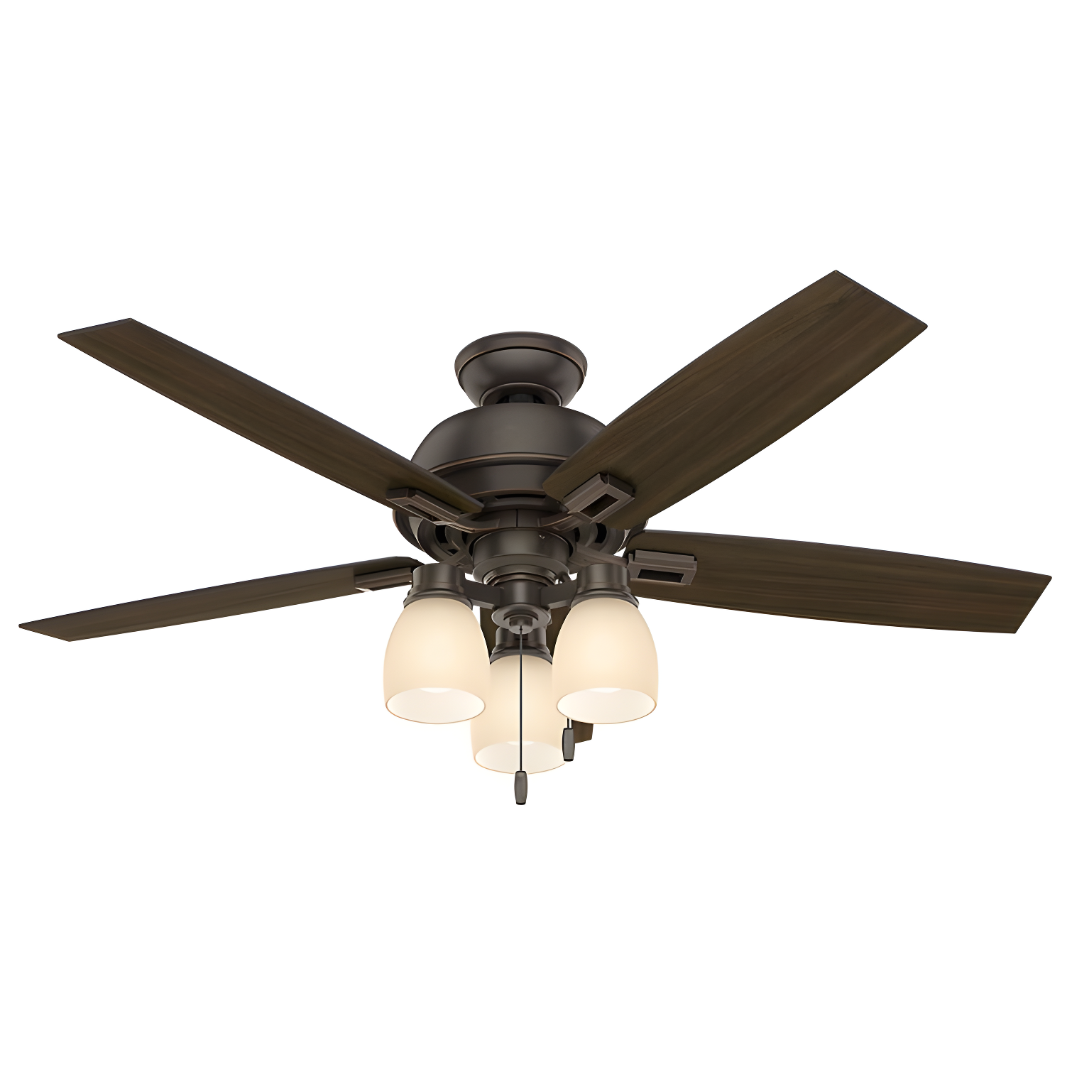 52" Donegan 5 - Blade Standard Ceiling Fan with Pull Chain and Light Kit Included