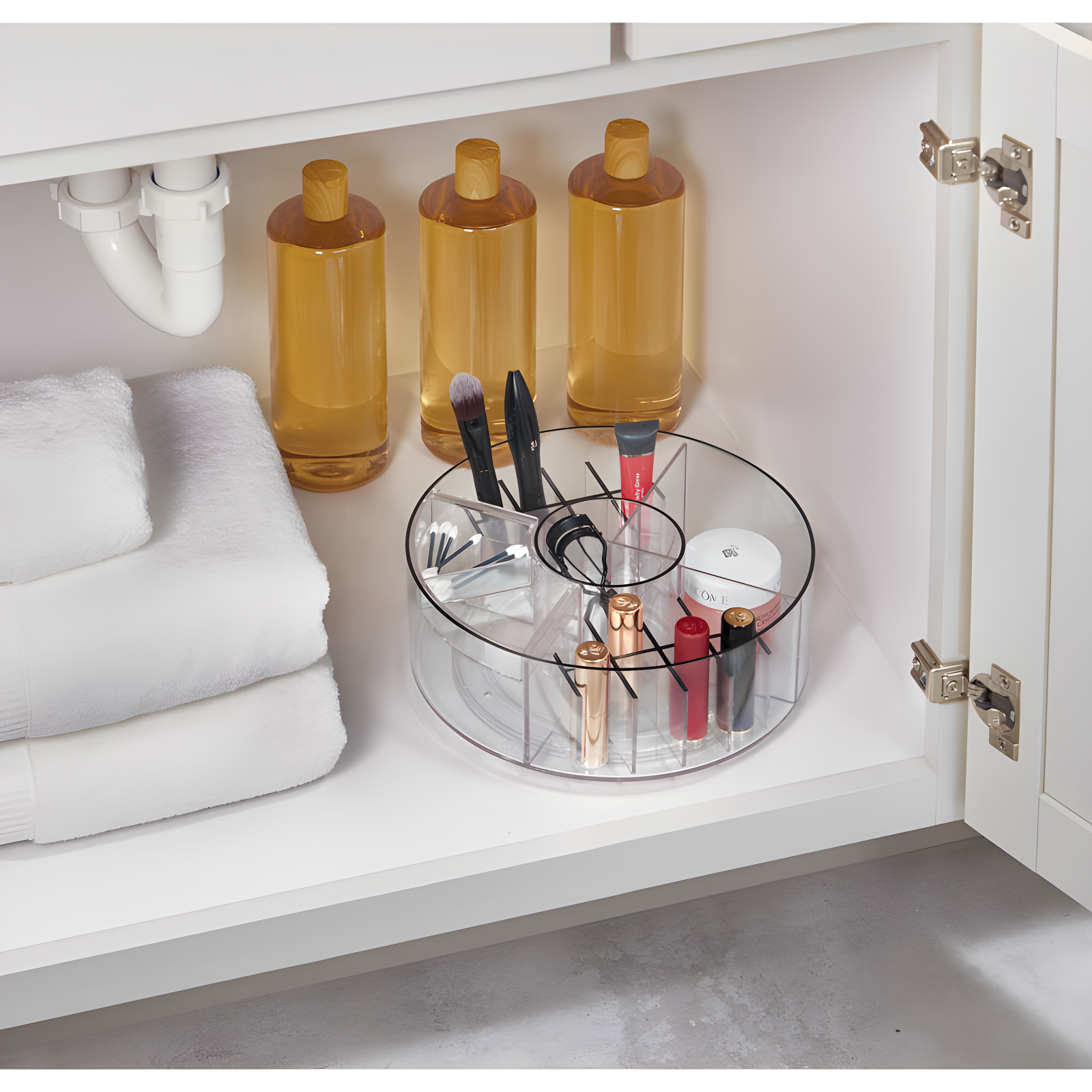 iDesign iDesign’s Onyx Collection Cosmetic Carousel, Clear
