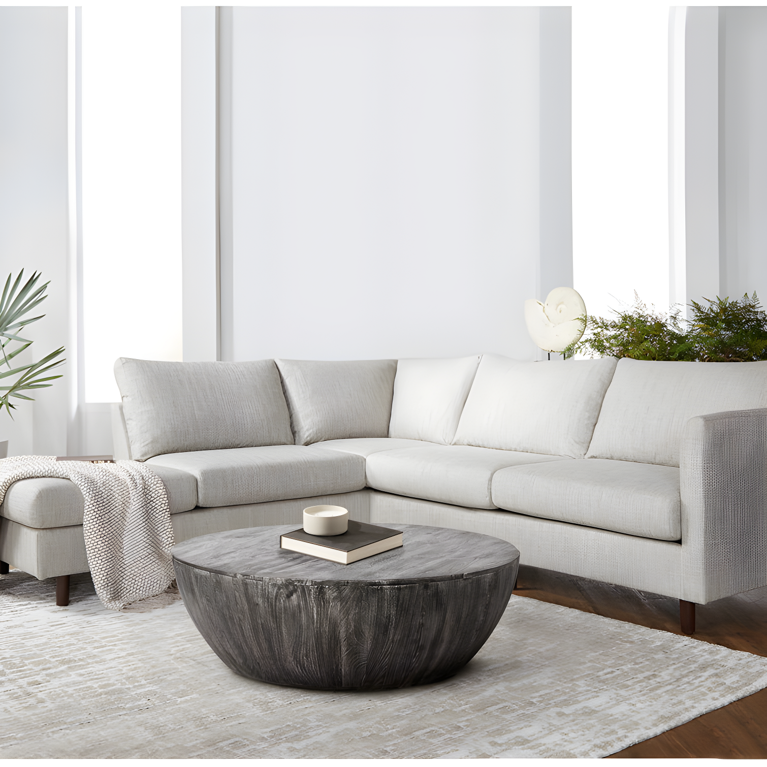 Teasdale Solid Wood Single Drum Coffee Table