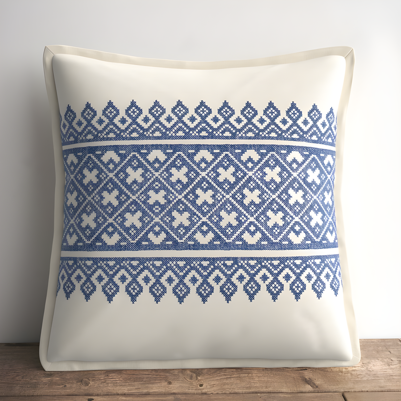 Pentas Geometric Linen Throw Pillow