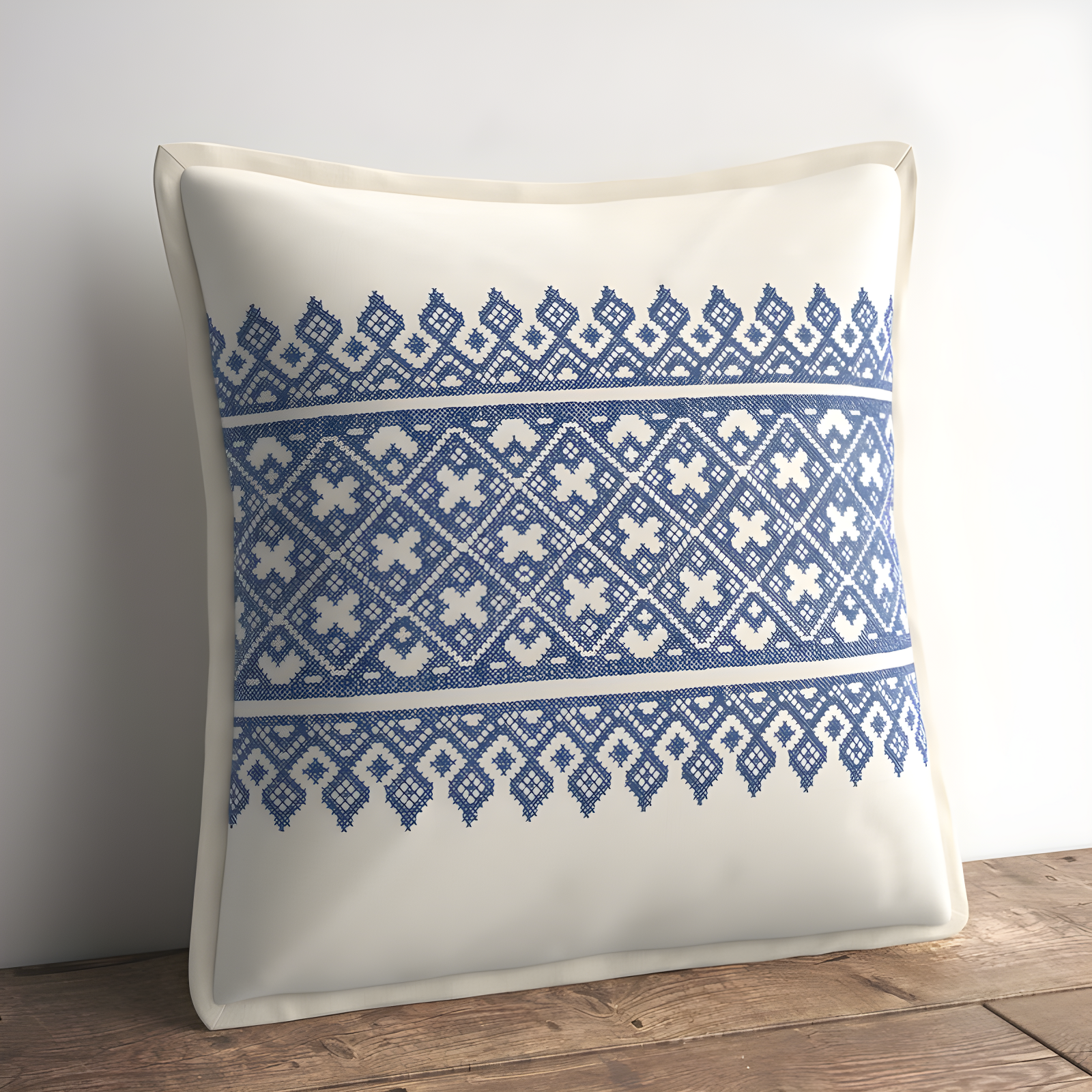 Pentas Geometric Linen Throw Pillow