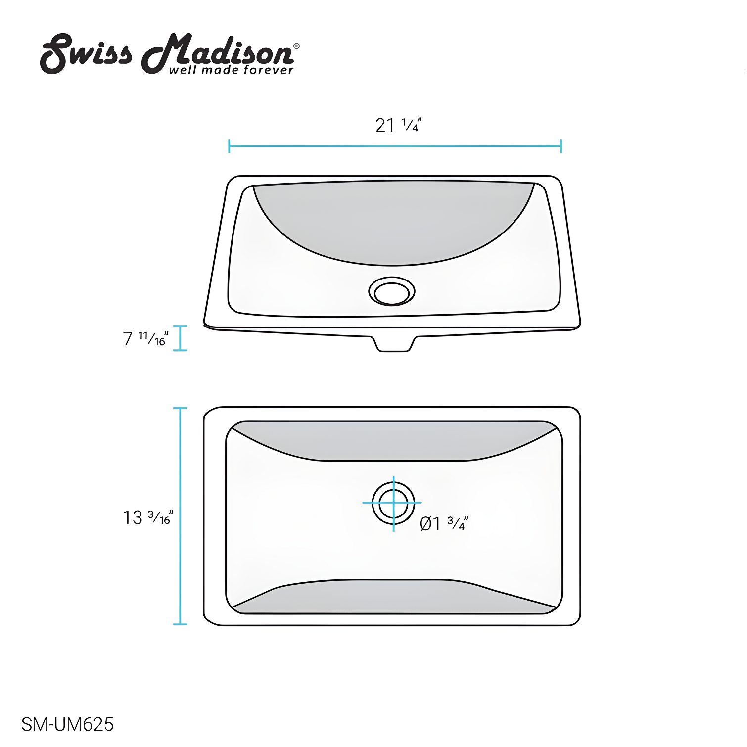 Voltaire 21" Rectangular Under-Mount Bathroom Sink