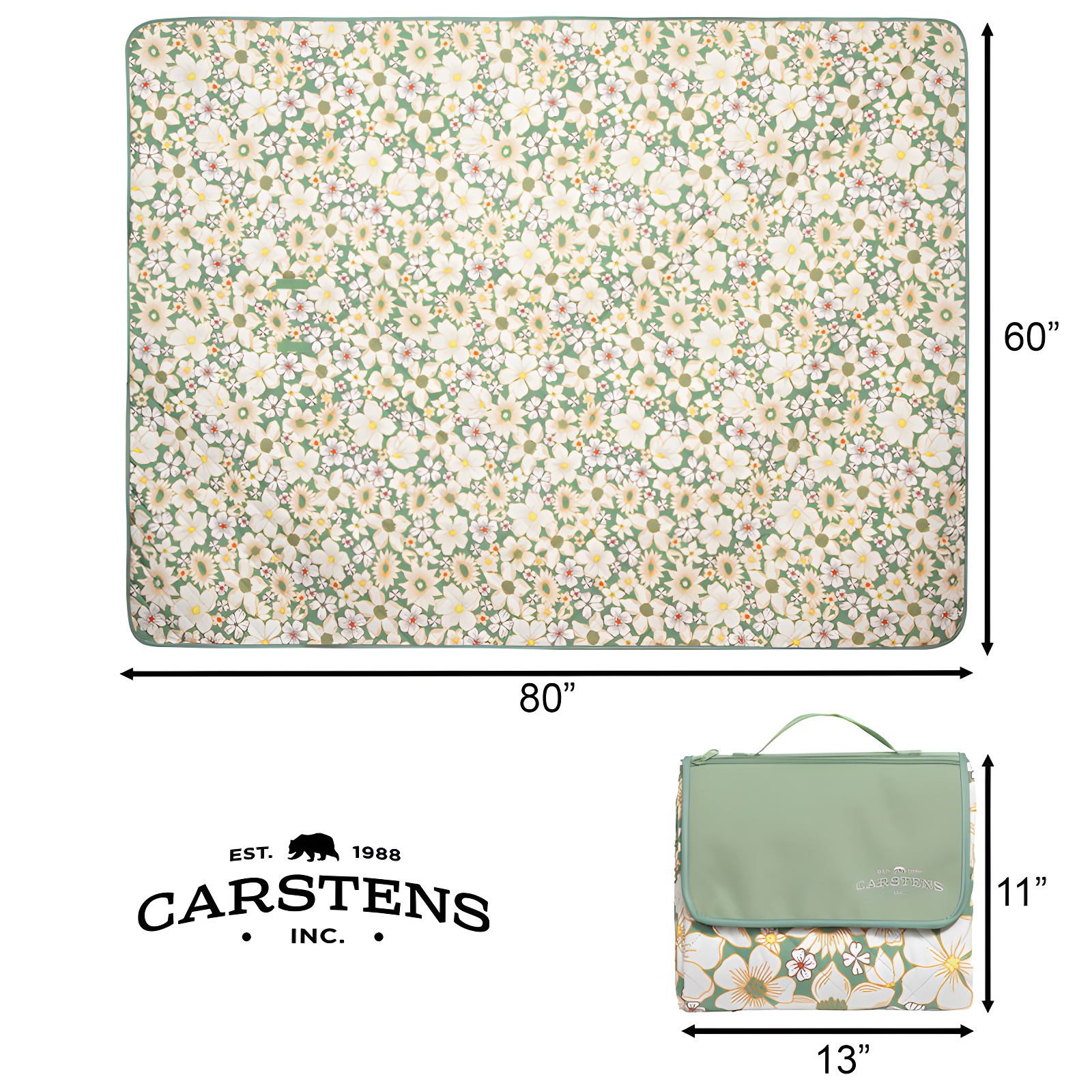 Carstens Inc. Polyester Picnic Blanket