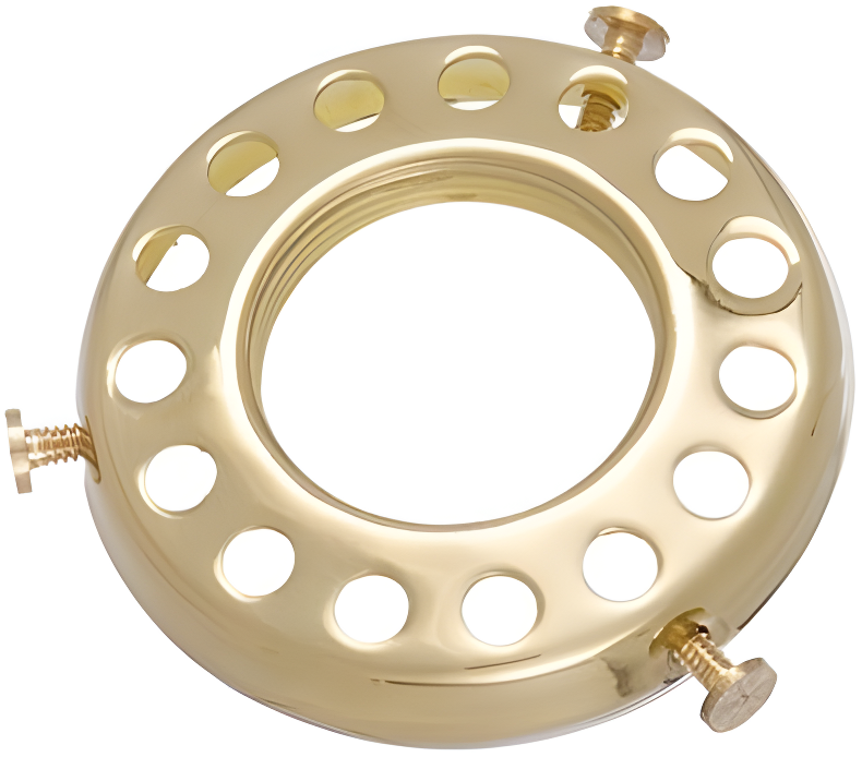 B&P Lamp® 2 1/4" Fitter, Brass Screw-on, Uno-type Shade Holder