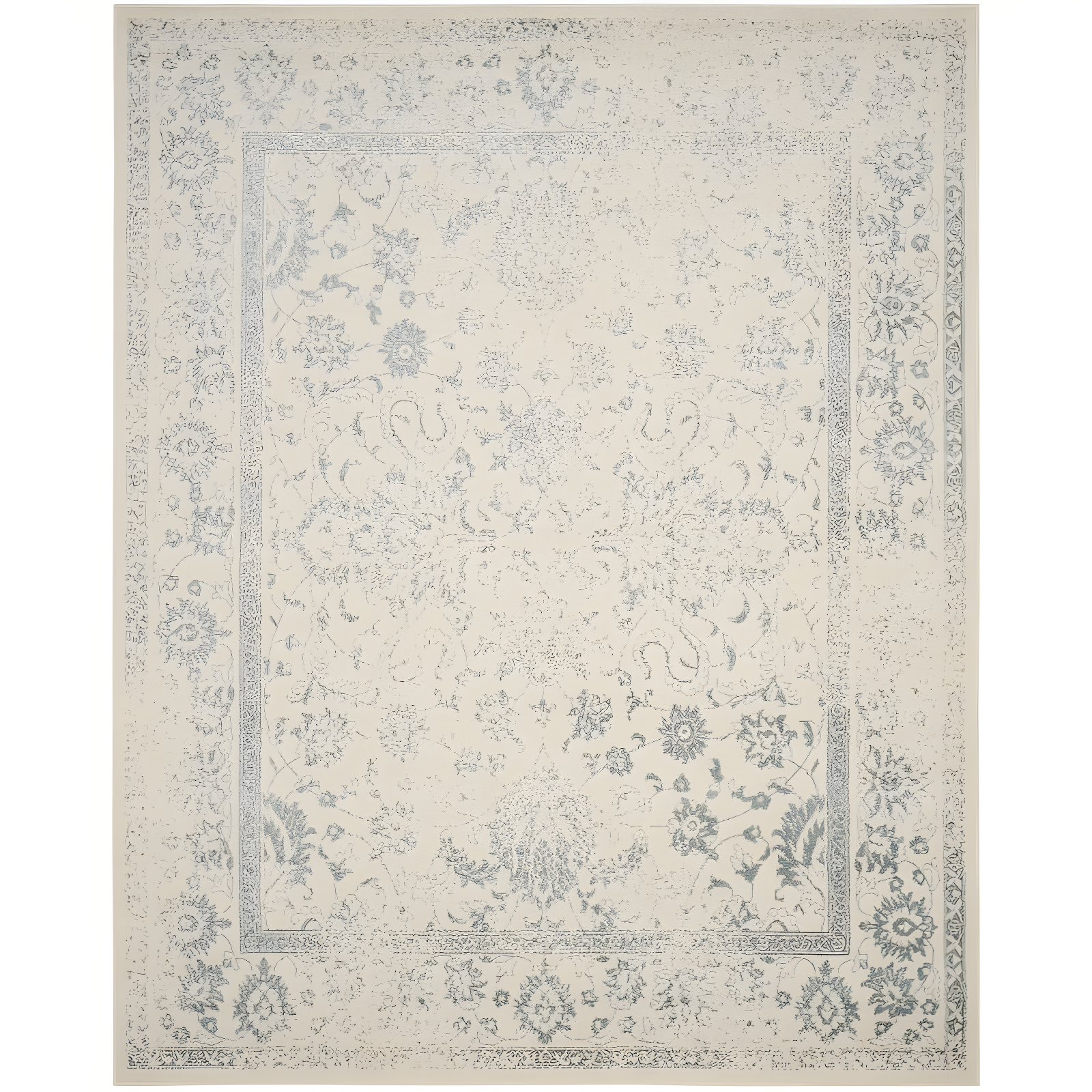 Adirondack ADR109 Machine Made Indoor Area Rug - Ivory/Slate - 9'x12' - Safavieh