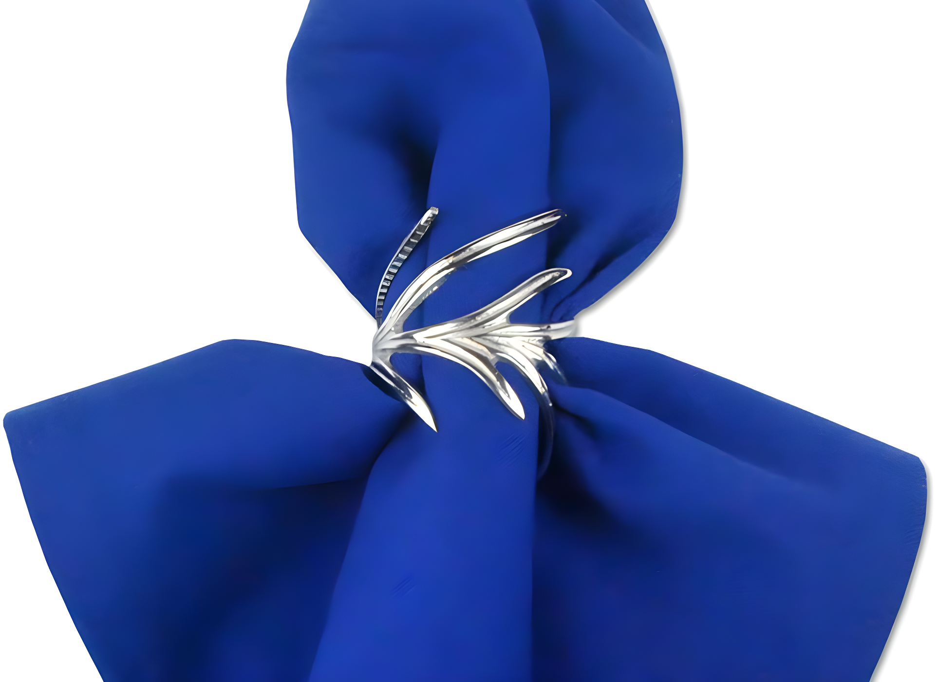 Antique Silver Branch Napkin Ring (Set of 6)