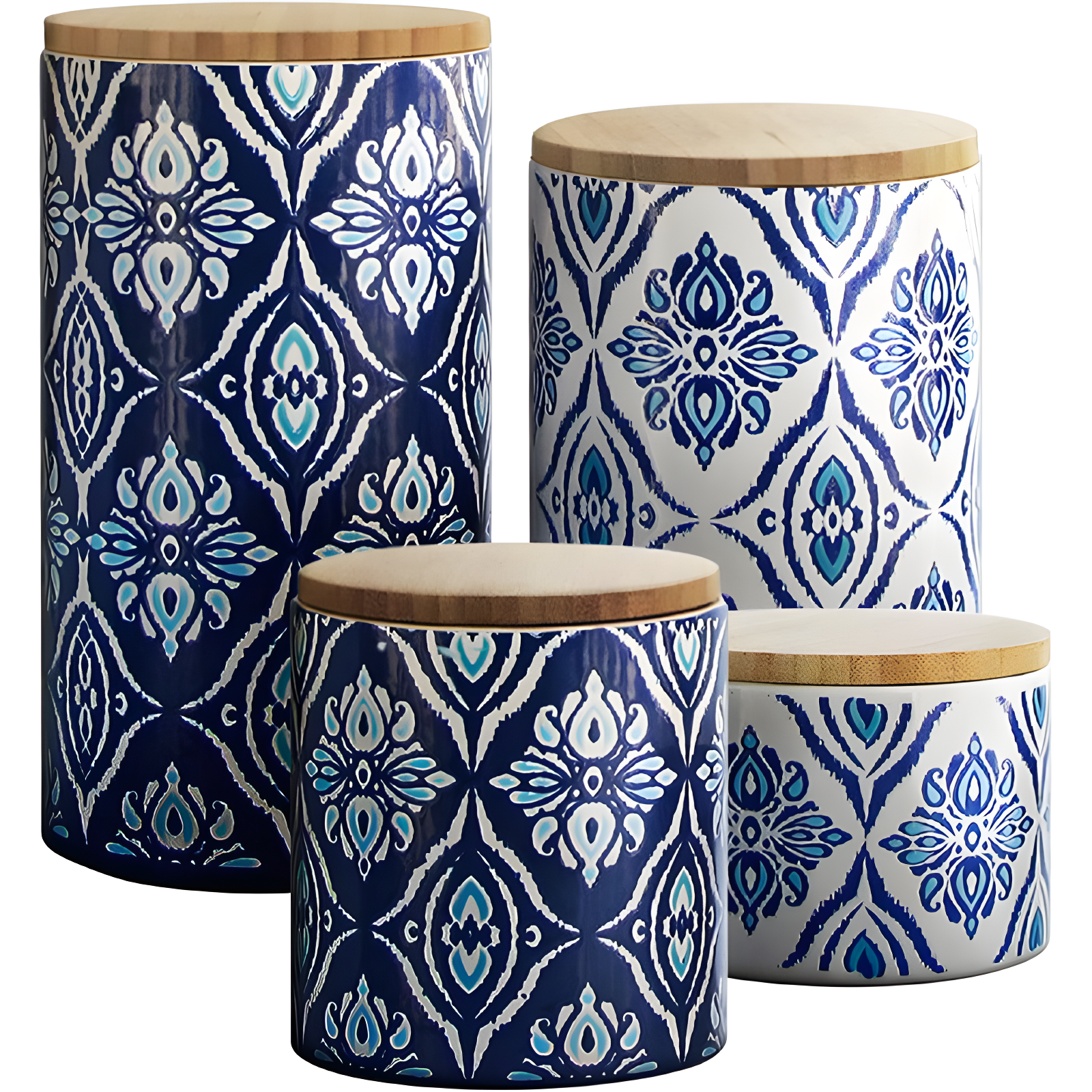 Design Guild Pirouette Ceramic / Porcelain Canister - Set of 4