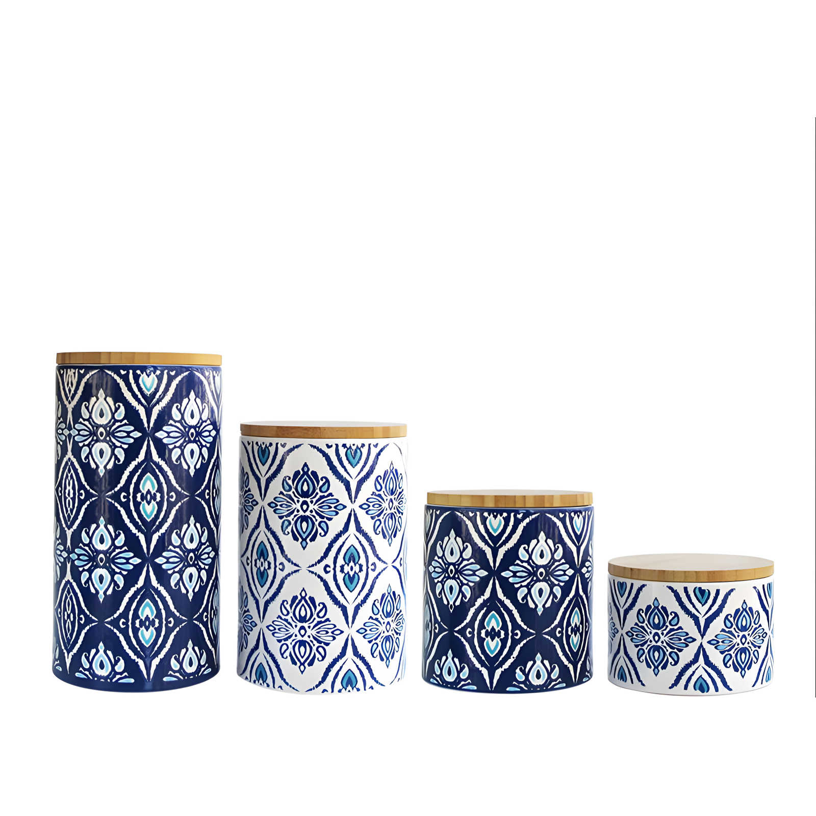 Design Guild Pirouette Ceramic / Porcelain Canister - Set of 4