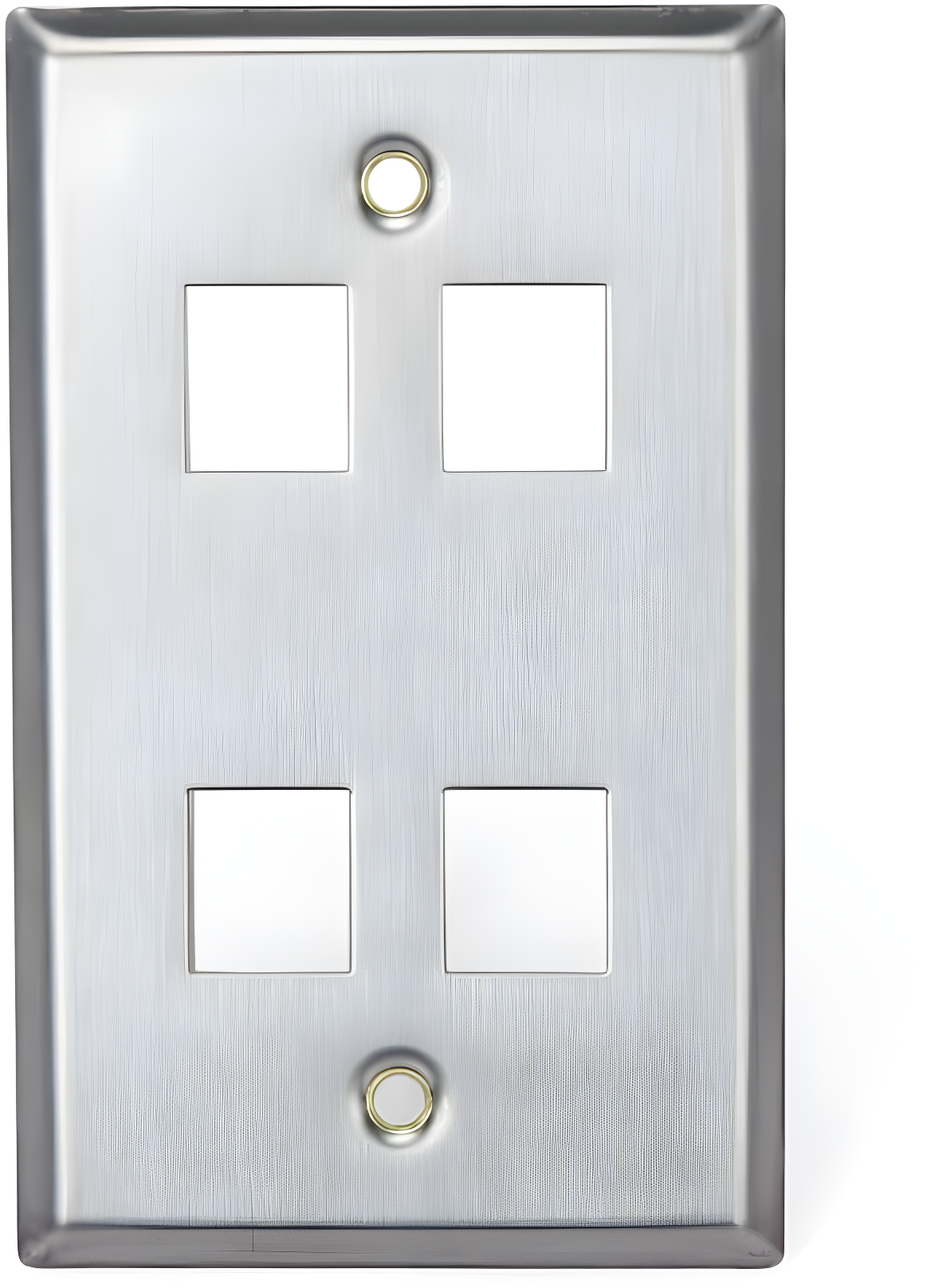 Stainless Steel 4-Port Keystone Mounting Plate
