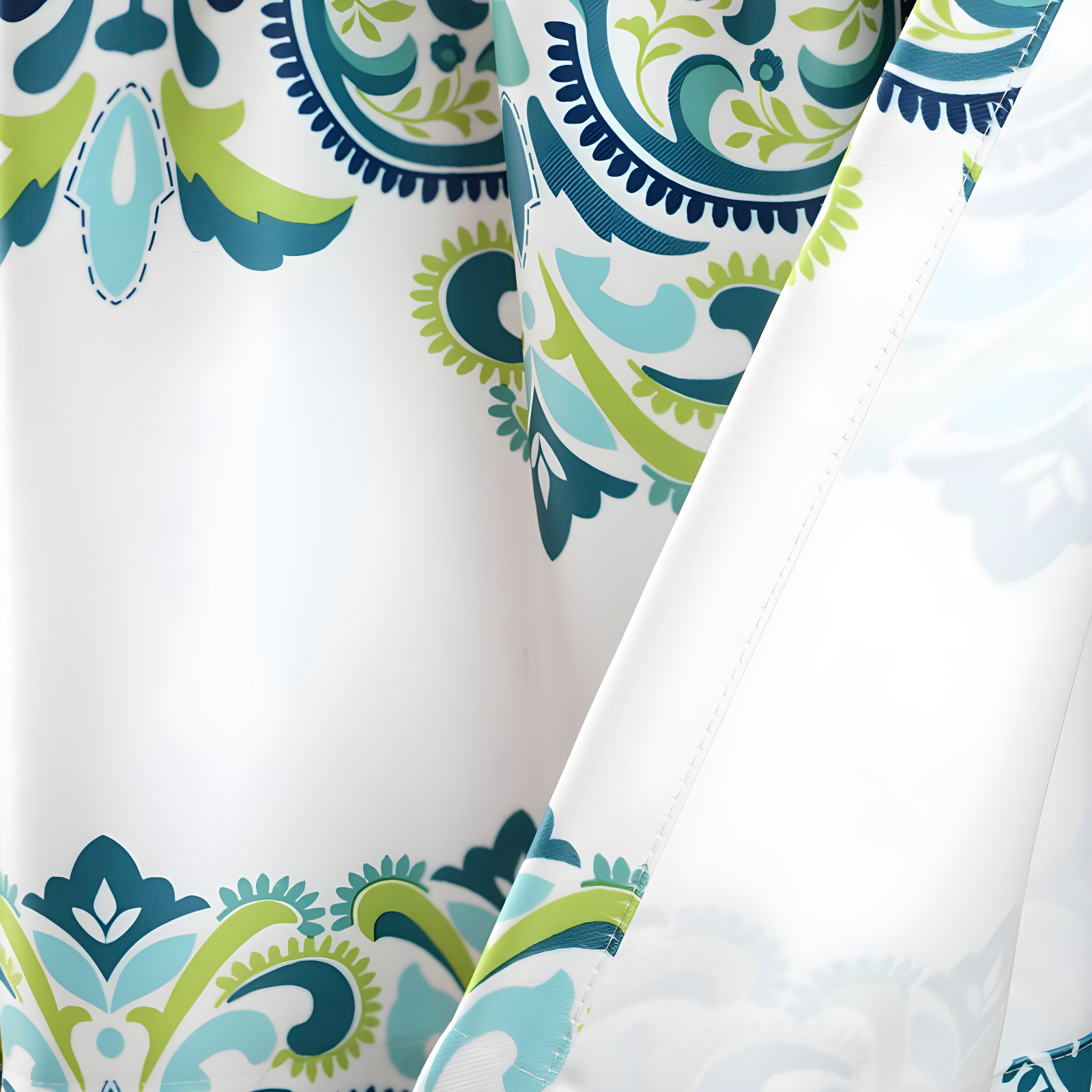 Clara Damask Tailored 52'' W Window Valance