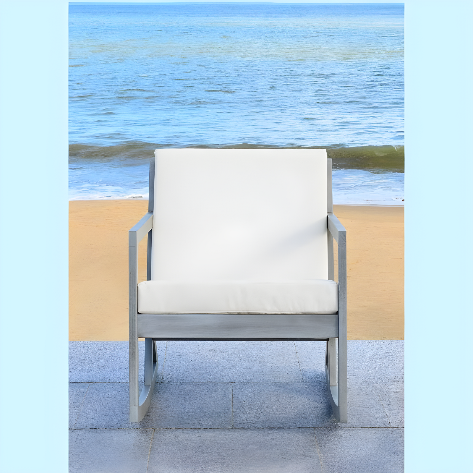 Vernon Rocking Chair - Grey/Beige - Safavieh.