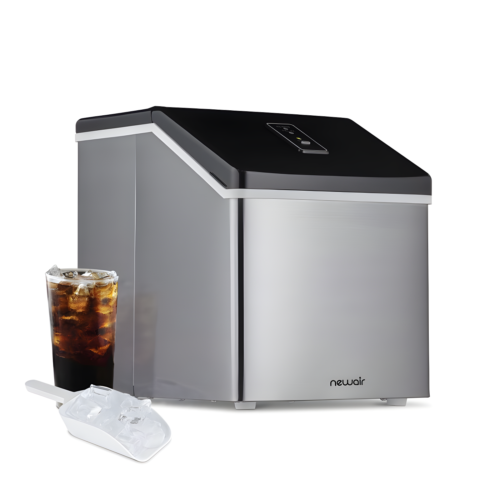 Newair Countertop Clear Ice Maker, 40 lbs. of Ice a Day with Easy to Clean BPA-Free Parts, Perfect for Cocktails, Scotch, Soda and More