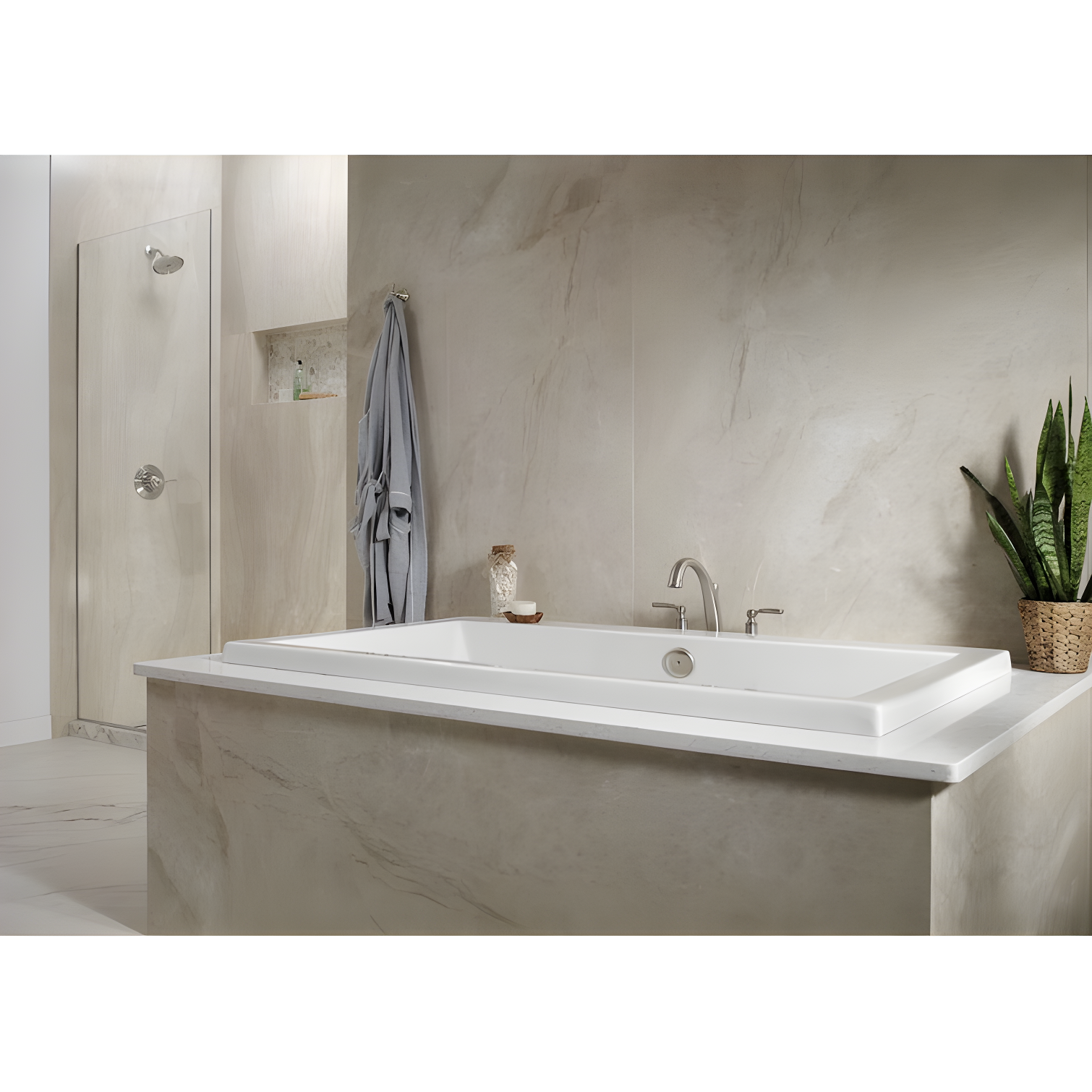 Double Handle Deck Mounted Roman Tub Faucet Trim