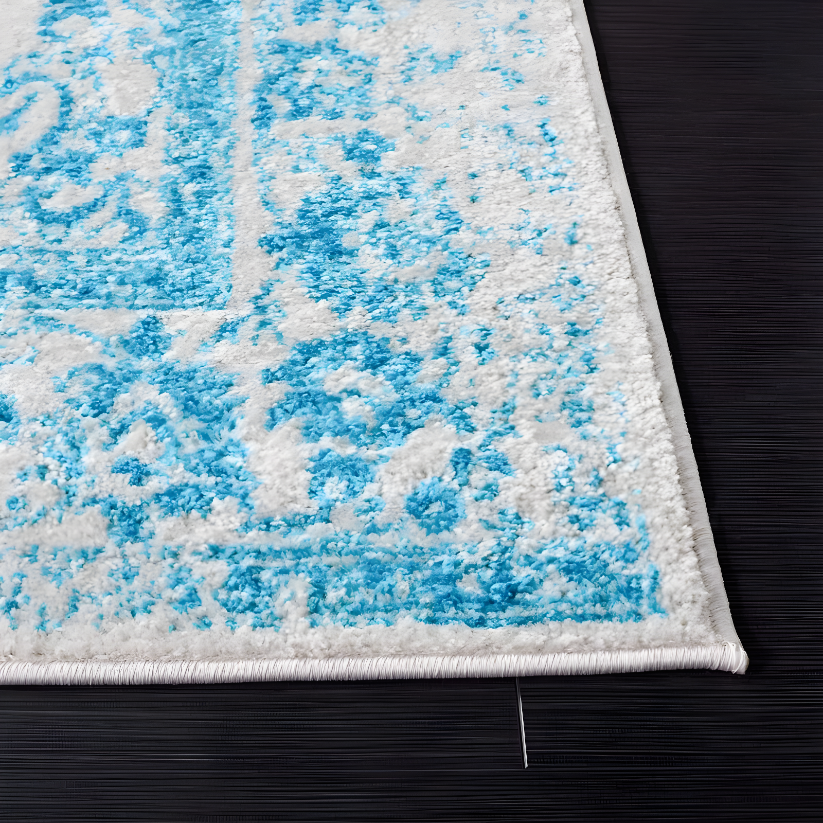 Adirondack ADR109 Machine Made Indoor Area Rug - Ivory/Teal - 8'x10' - Safavieh