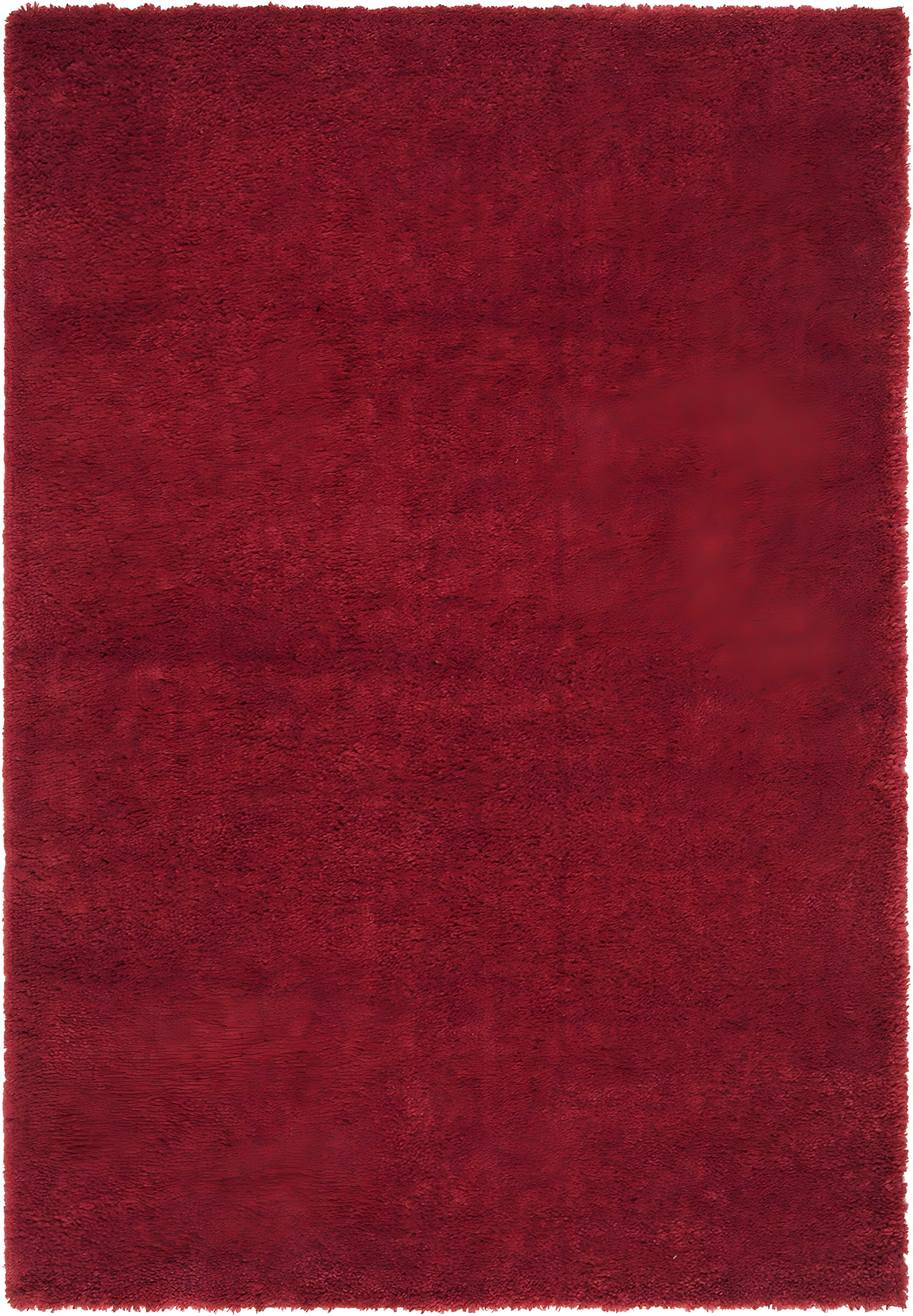 SAFAVIEH August Carlene Solid Plush Shag Area Rug, Red, 10' x 14'