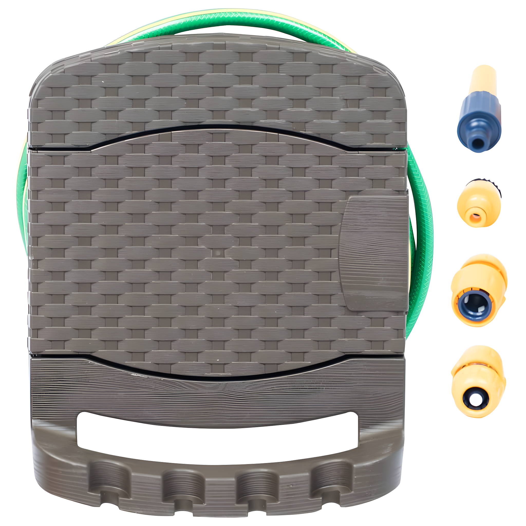 vidaXL Hose Reel Patio Wall Mounted Hose Holder Hose Hanger with Hose Plastic