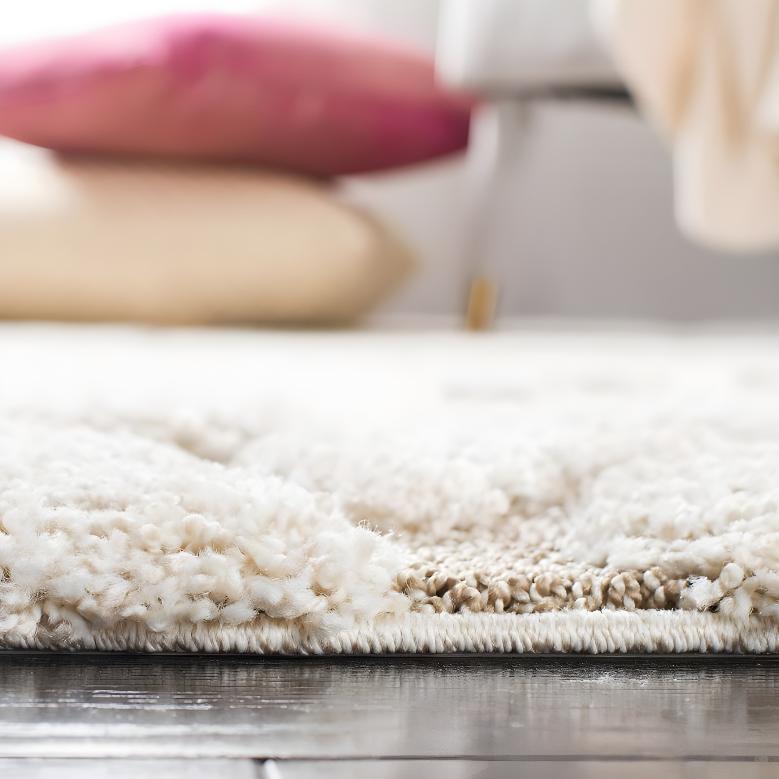 Florida Shag SG455 Power Loomed Indoor Area Rug - Cream/Beige - 4'x6' - Safavieh.