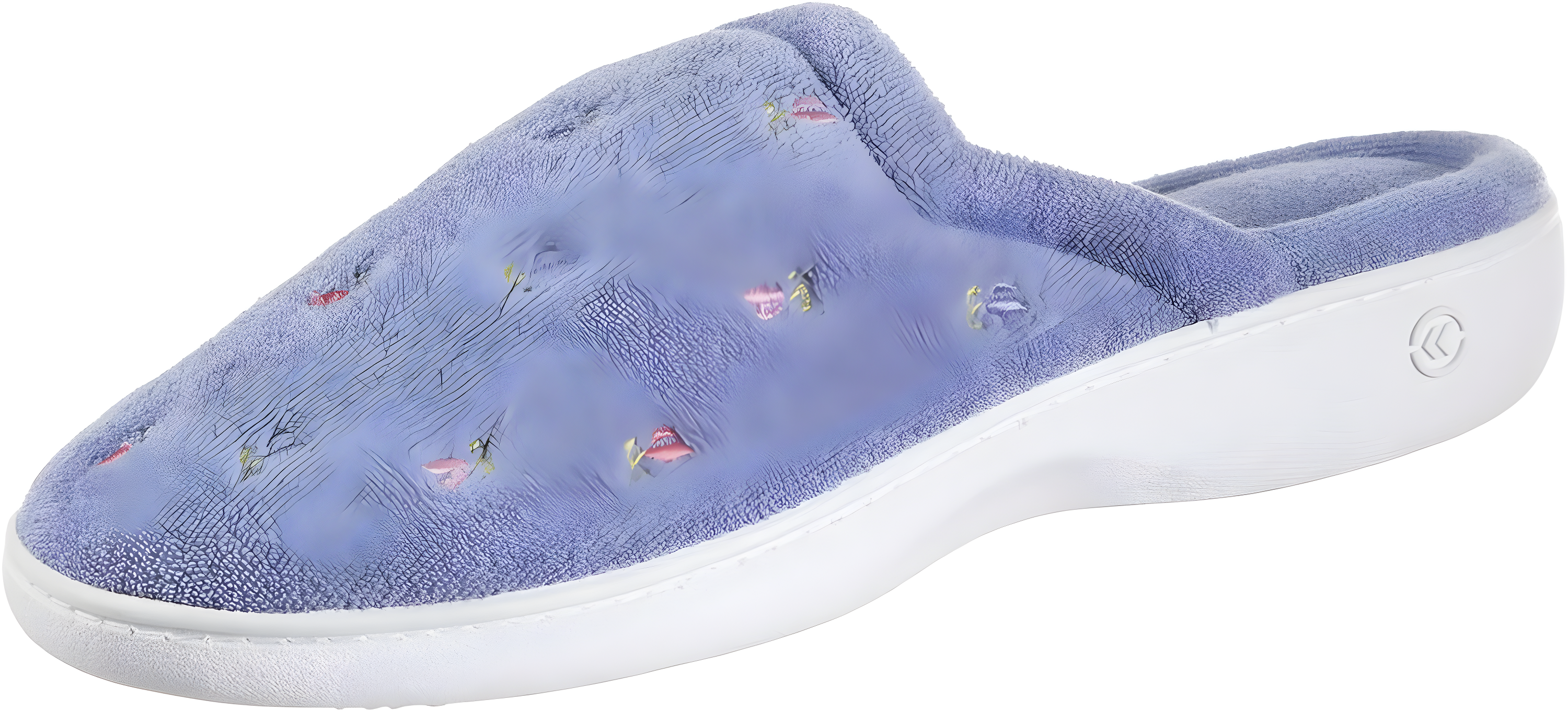 isotoner Women's Classic Terry Clog Slippers Slip on, Periwinkle, 5.5-6