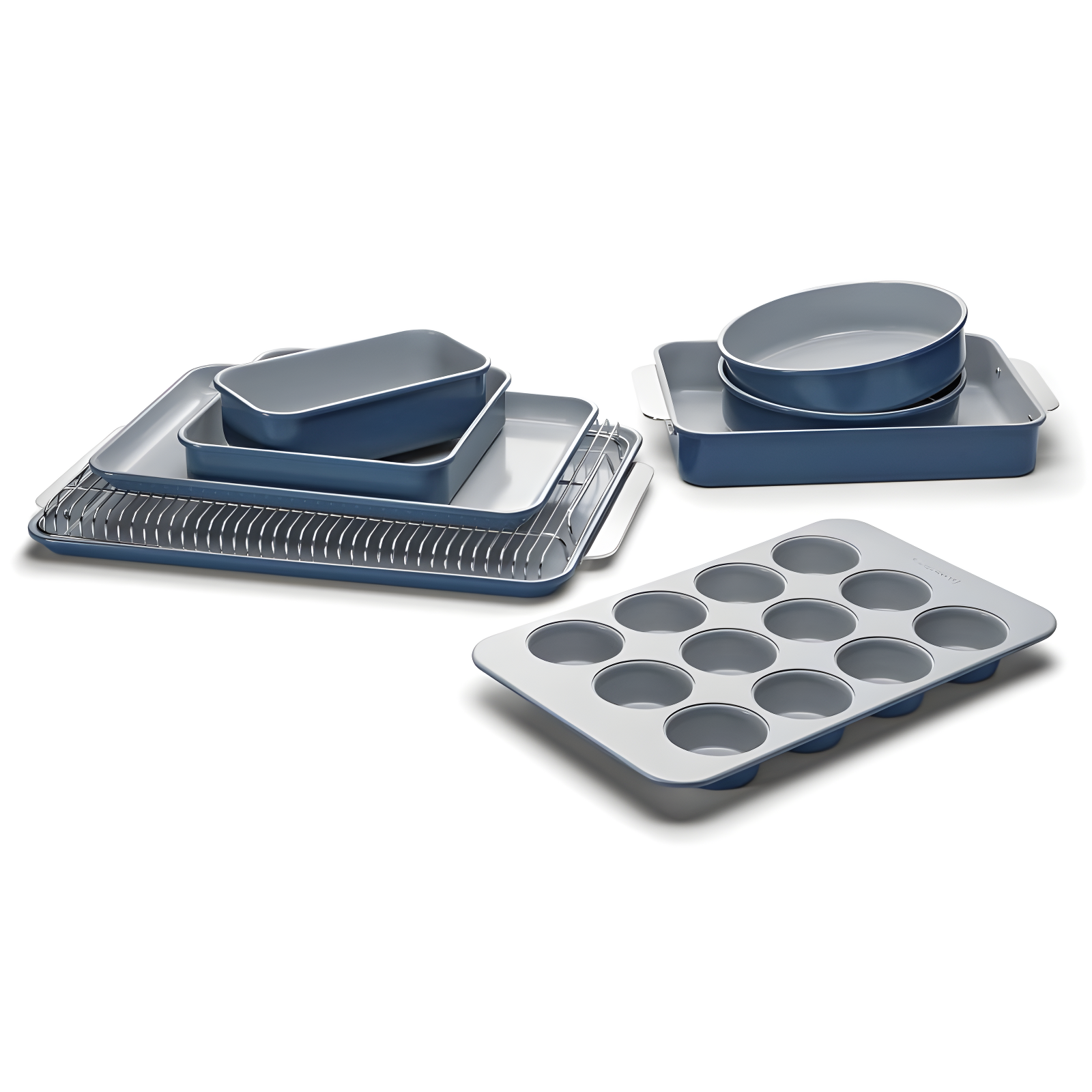Caraway Navy Non-Toxic Ceramic Non-Stick Mini 5-Piece Bakeware Set