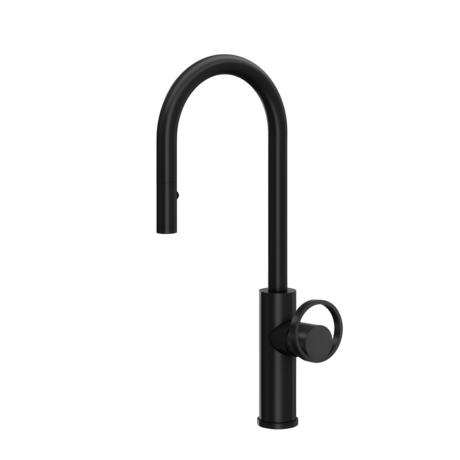 Rohl Eclissi™ Pull-Down Bar/Food Prep Kitchen Faucet with C-Spout and Handle EC65D1MB+EC81IWMB