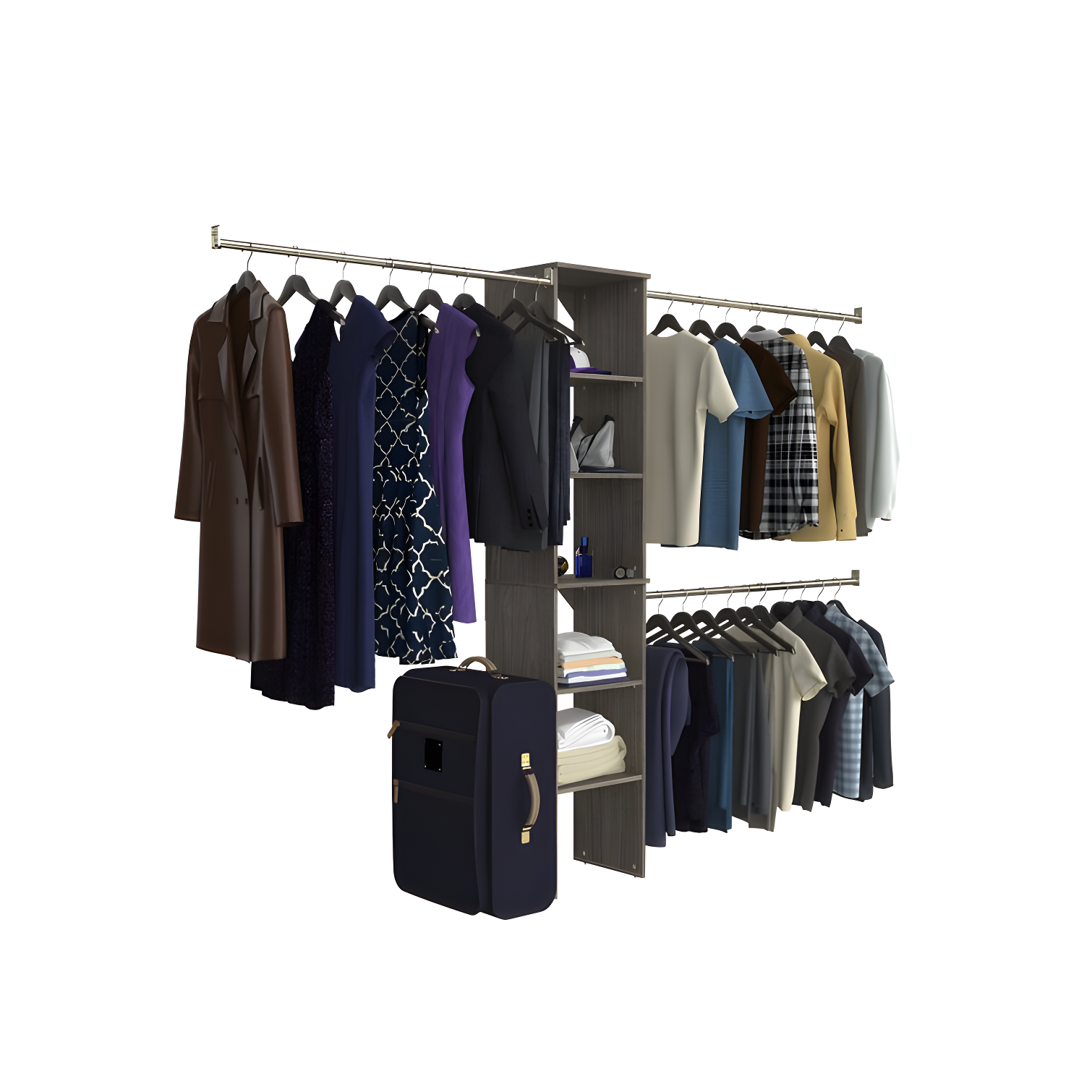 SuiteSymphony 77" to 113" Closet System Starter Kit