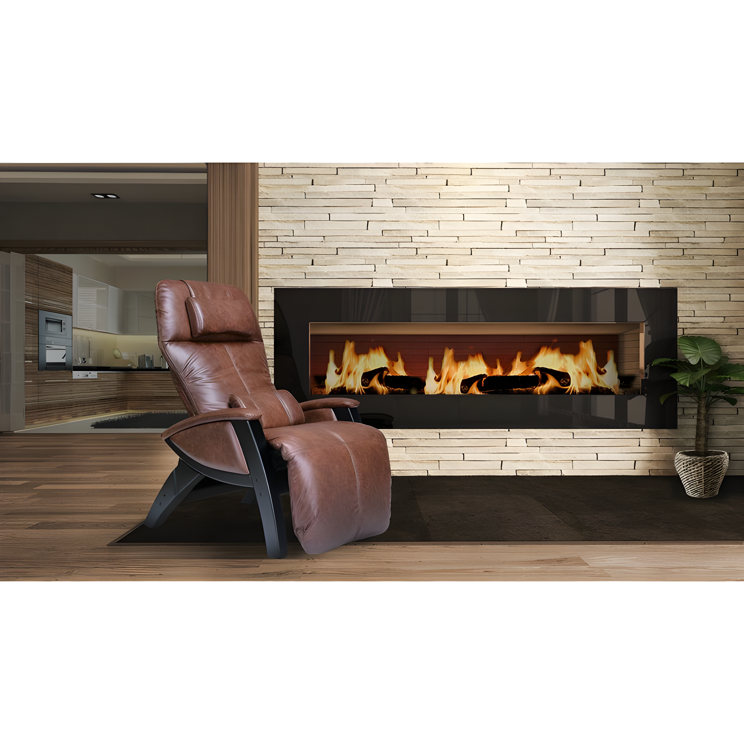 Svago Svago Faux Leather Power Recliner