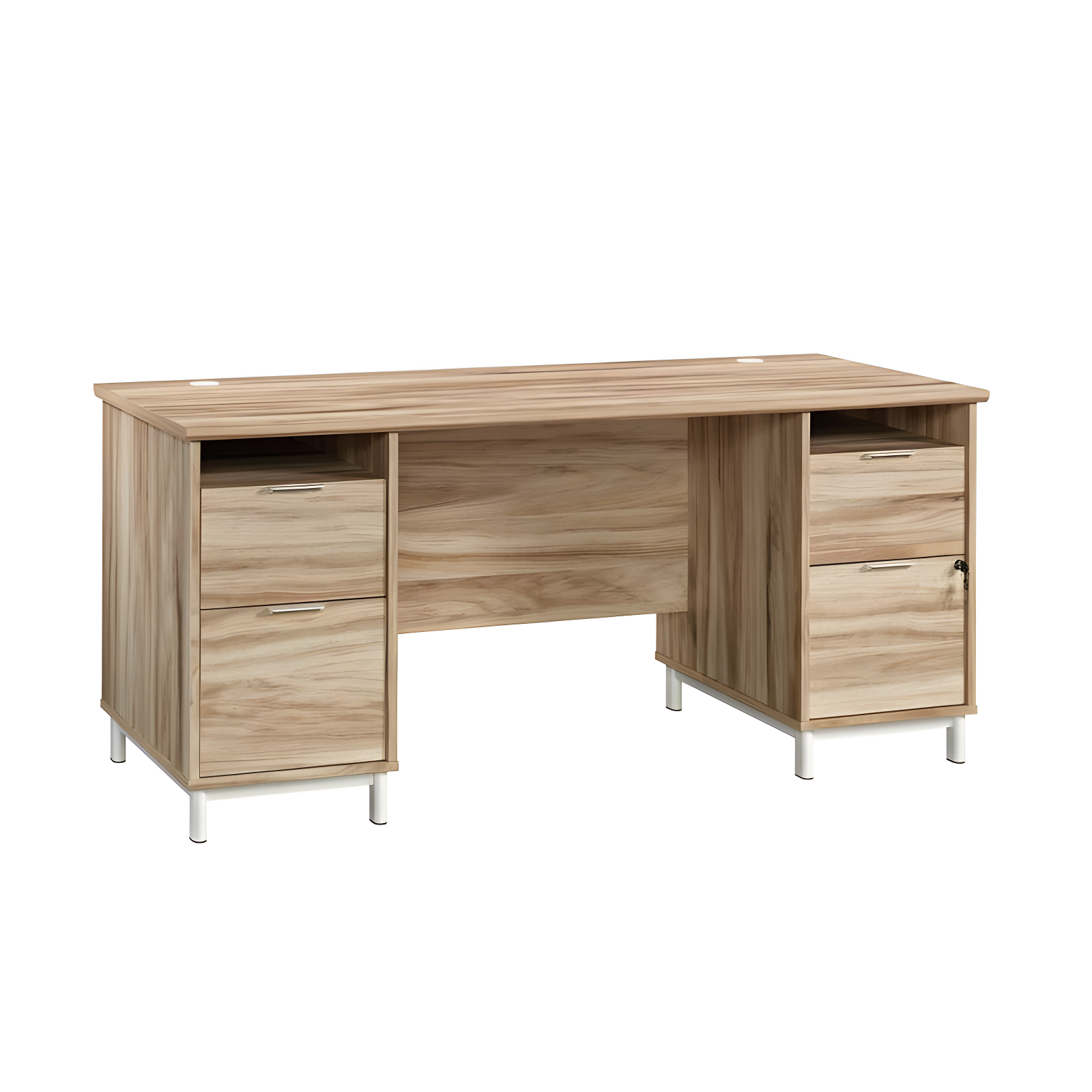 Portage Park Executive Desk Kiln Acacia - Sauder