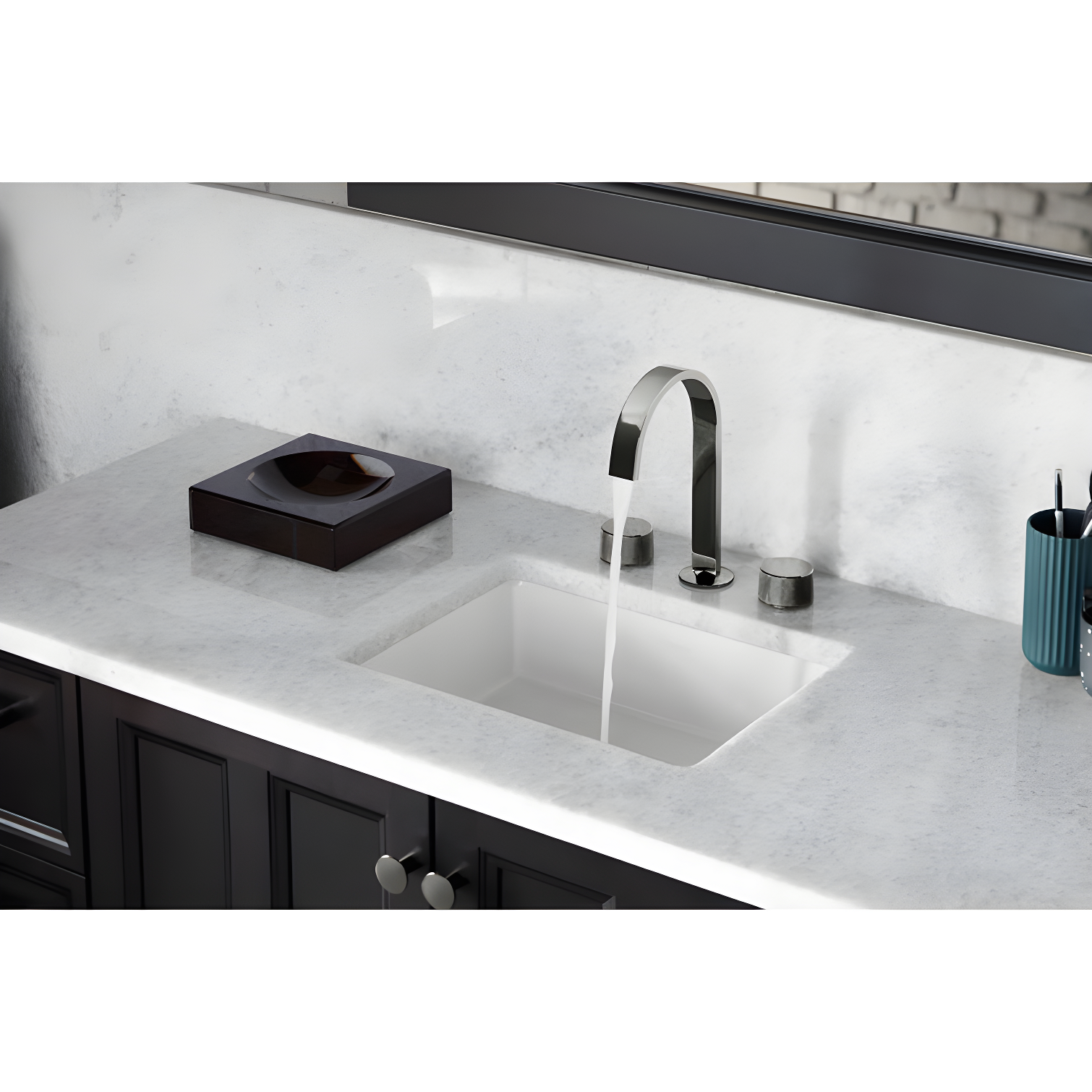 Verticyl Rectangular Undermount Bathroom Sink with Overflow
