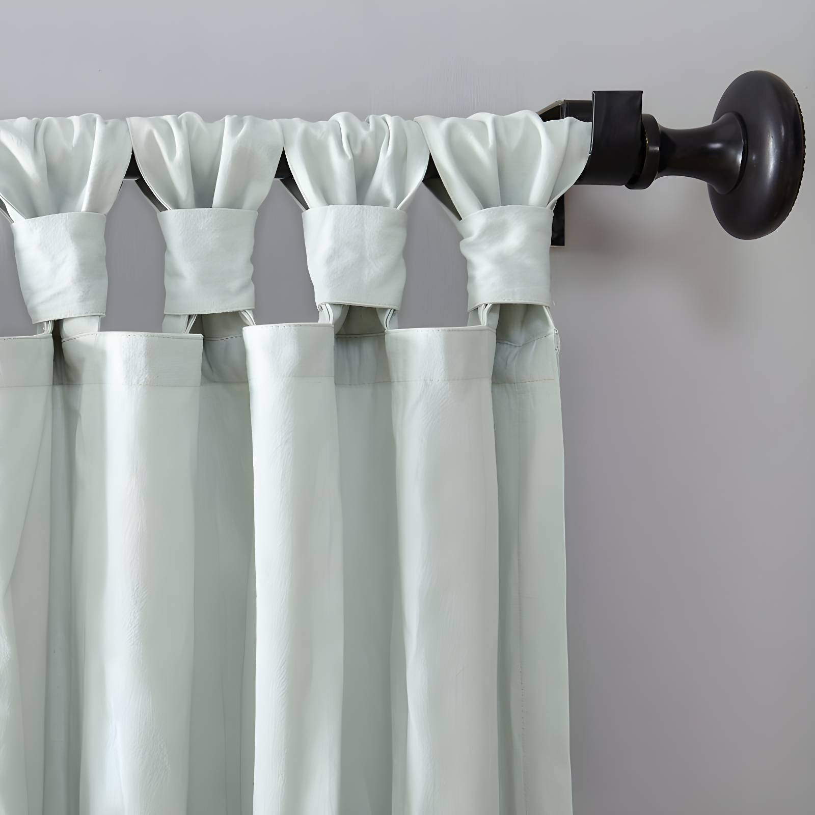 52"x95" Archaeo Light Filtering Washed Cotton Twist Tab Curtain Panel Green: Modern Window Treatment, Indoor Use