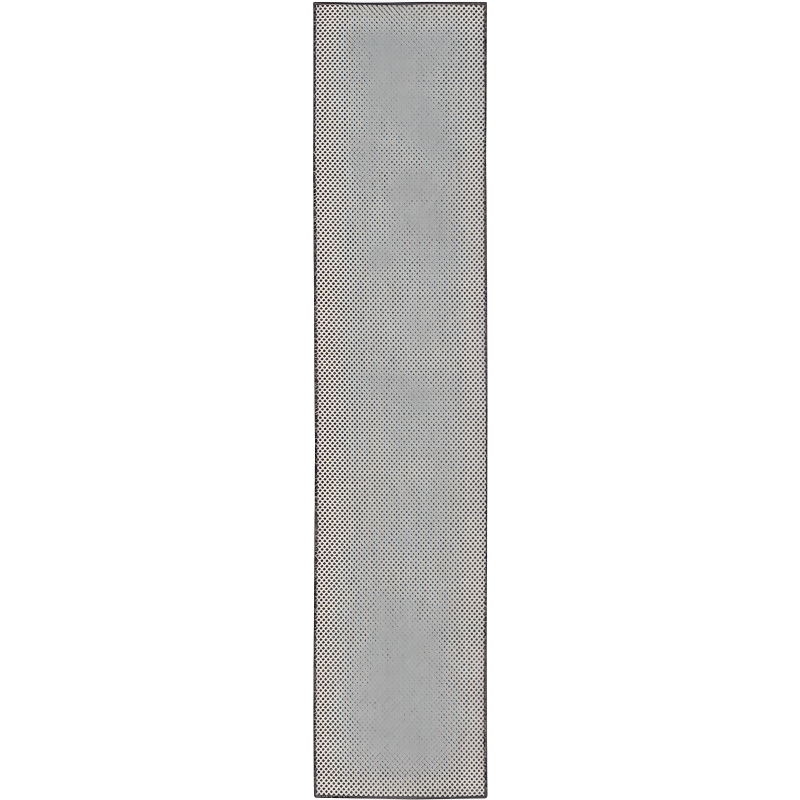 Nourison 2'2" x 10' Courtyard Modern Easy Care Flatweave Indoor Outdoor Runner Rug Ivory/Charcoal
