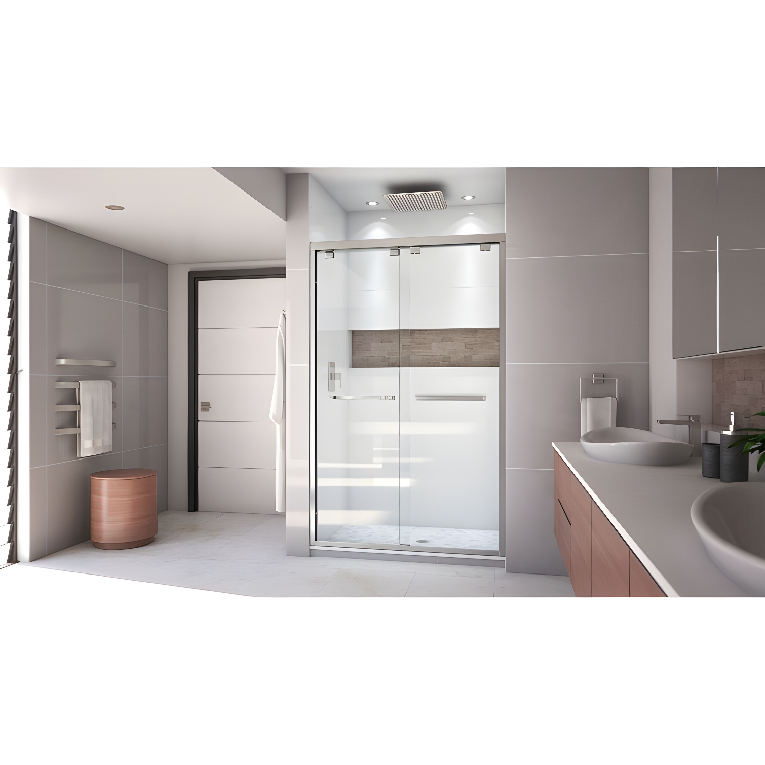 Encore 44" W x 76" Frameless Shower Door with ClearMax Technology