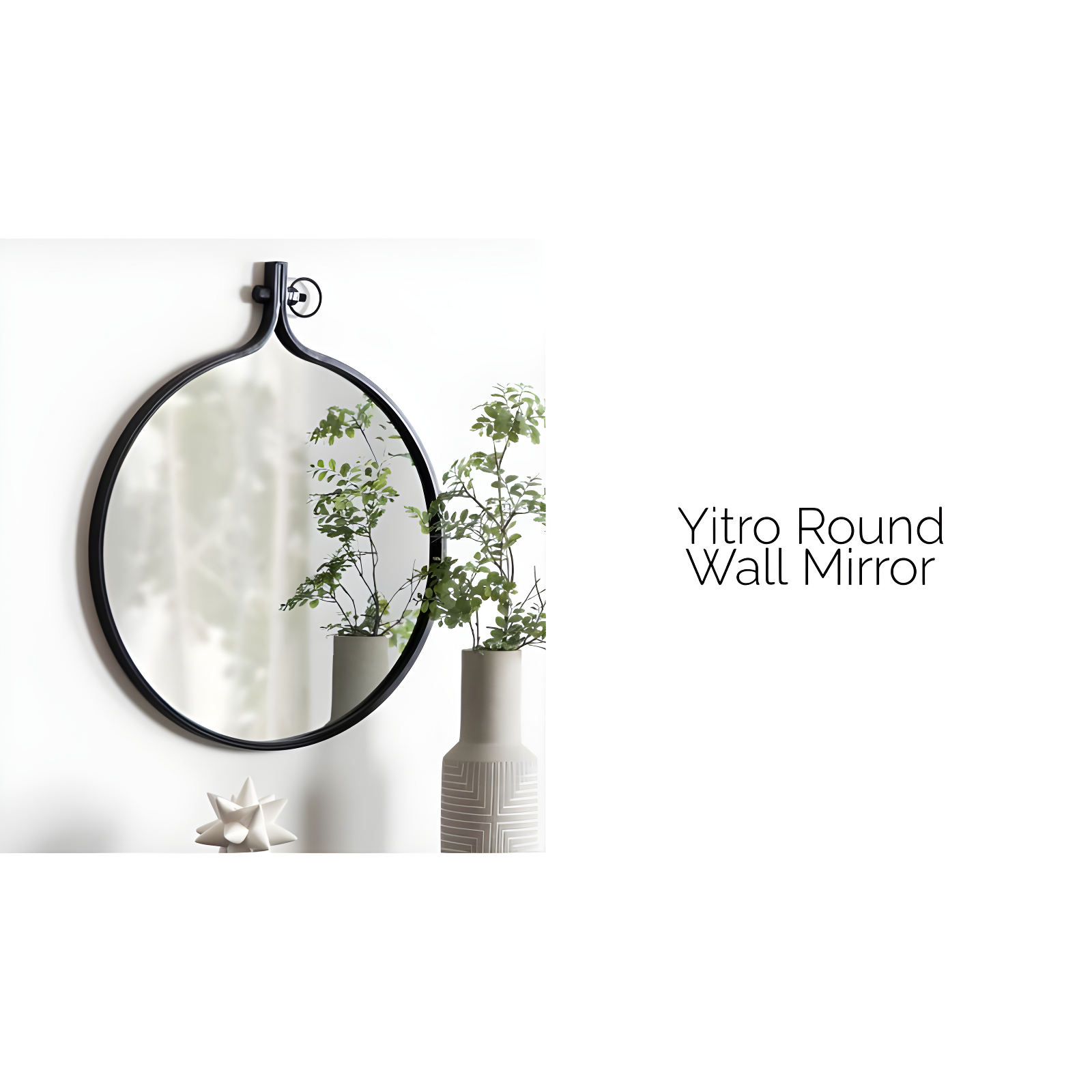 30" x 37" Yitro Metal Framed Wall Mirror Gray - Kate & Laurel All Things Decor