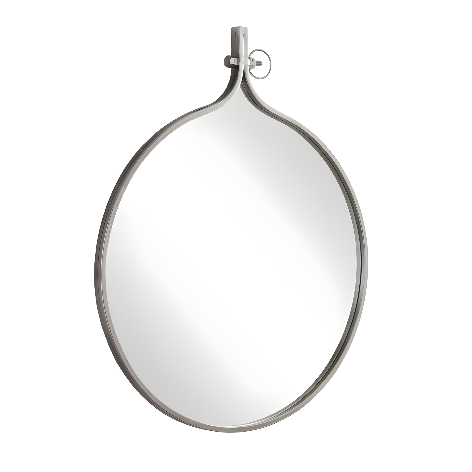 30" x 37" Yitro Metal Framed Wall Mirror Gray - Kate & Laurel All Things Decor