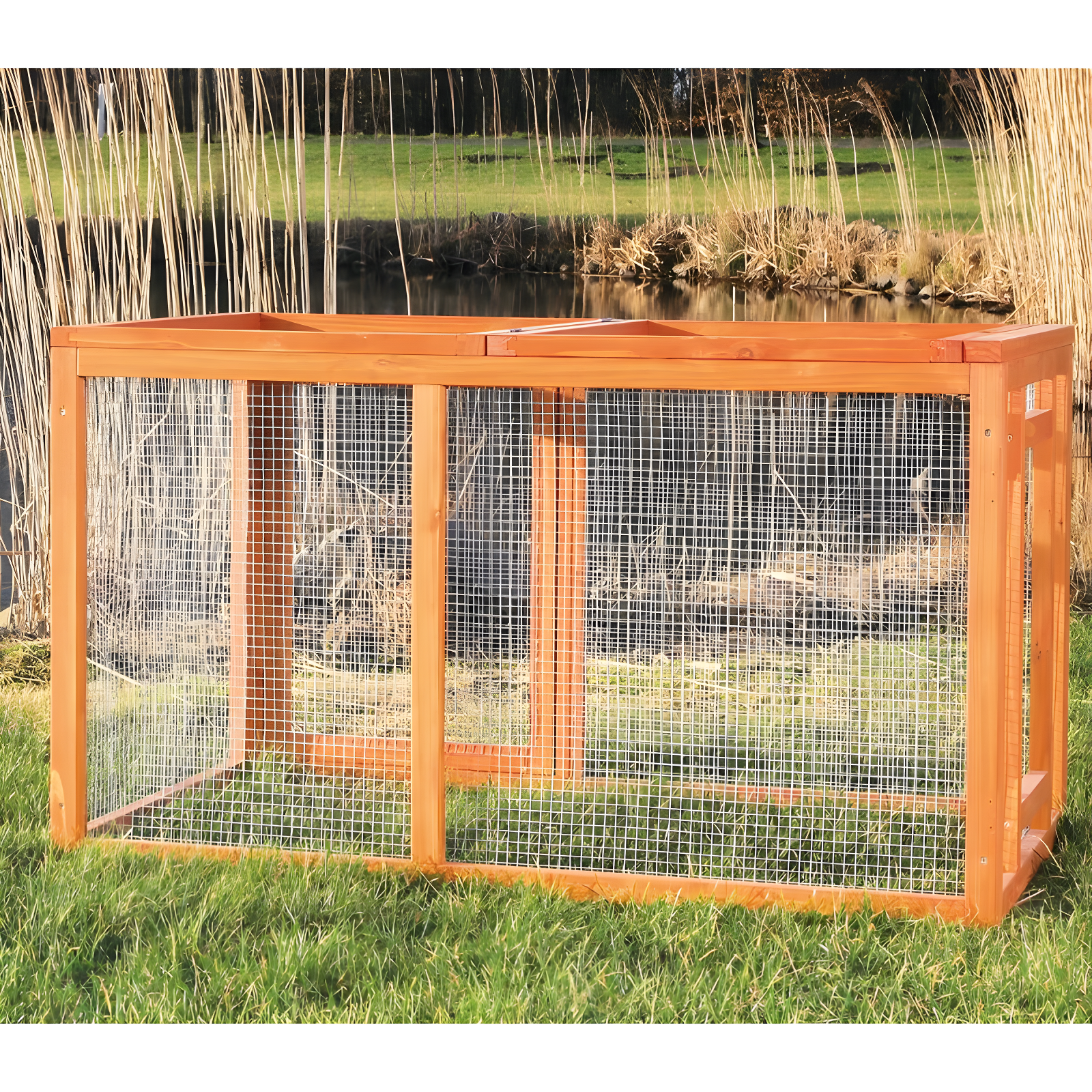 TRIXIE TRIXIE Chicken Outdoor Run with Covered Top, Extension for TRIXIE Chicken Coops