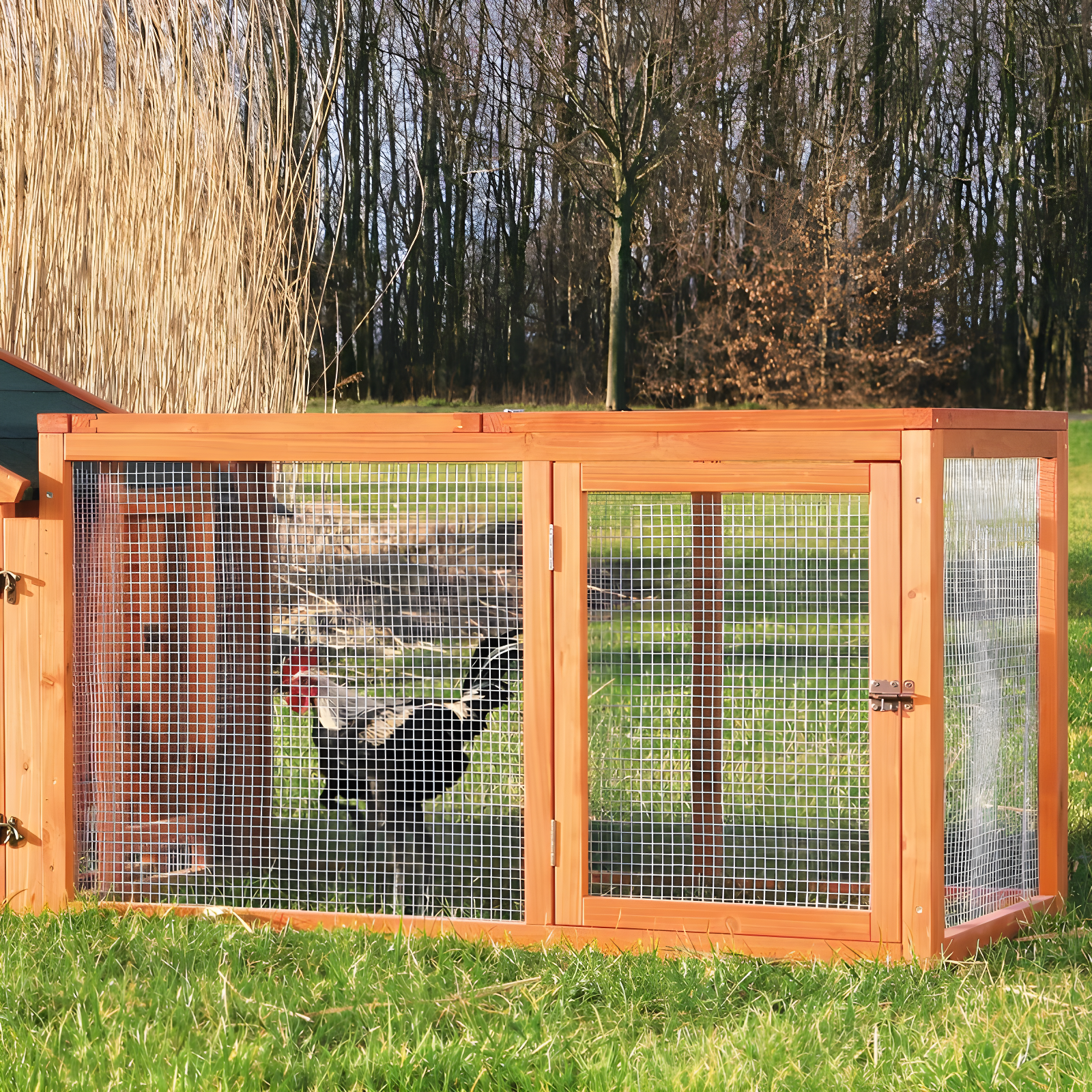 TRIXIE TRIXIE Chicken Outdoor Run with Covered Top, Extension for TRIXIE Chicken Coops