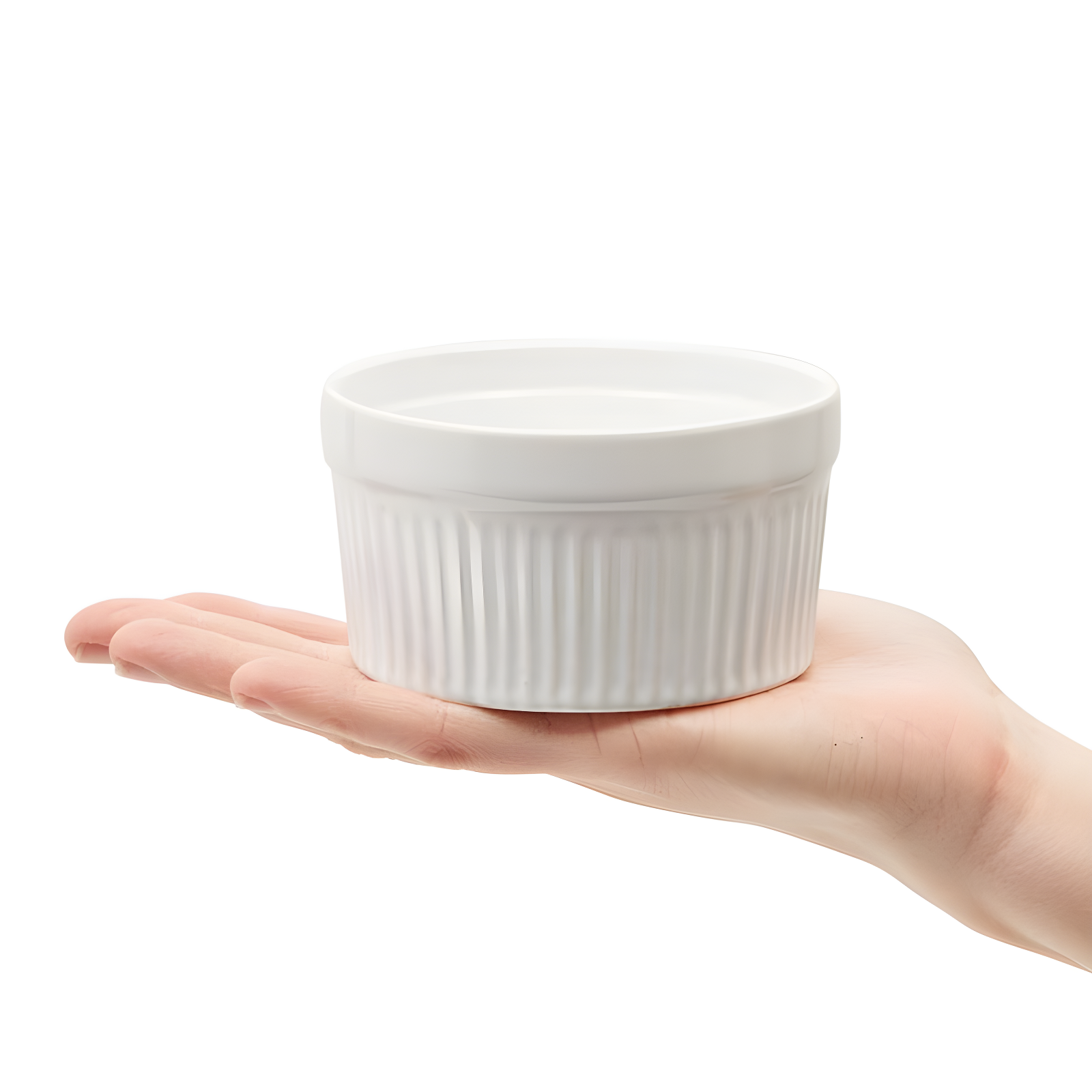 Juvale 6 Pack White Ceramic Ramekins, Souffle Dish, Ramiken Set Kitchen and Baking Supplies (8 oz)