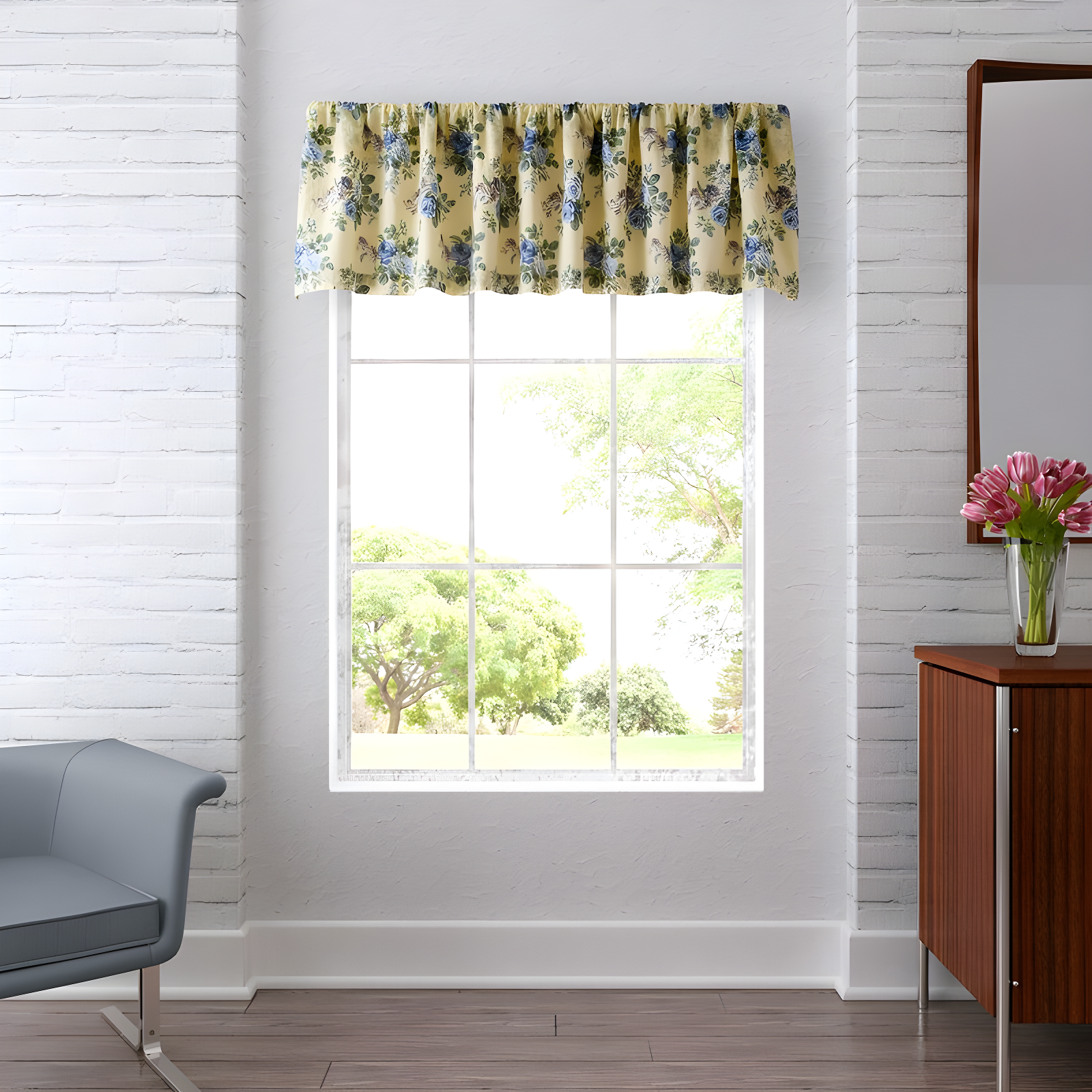 Linley Pastel Yellow 86" Window Valance