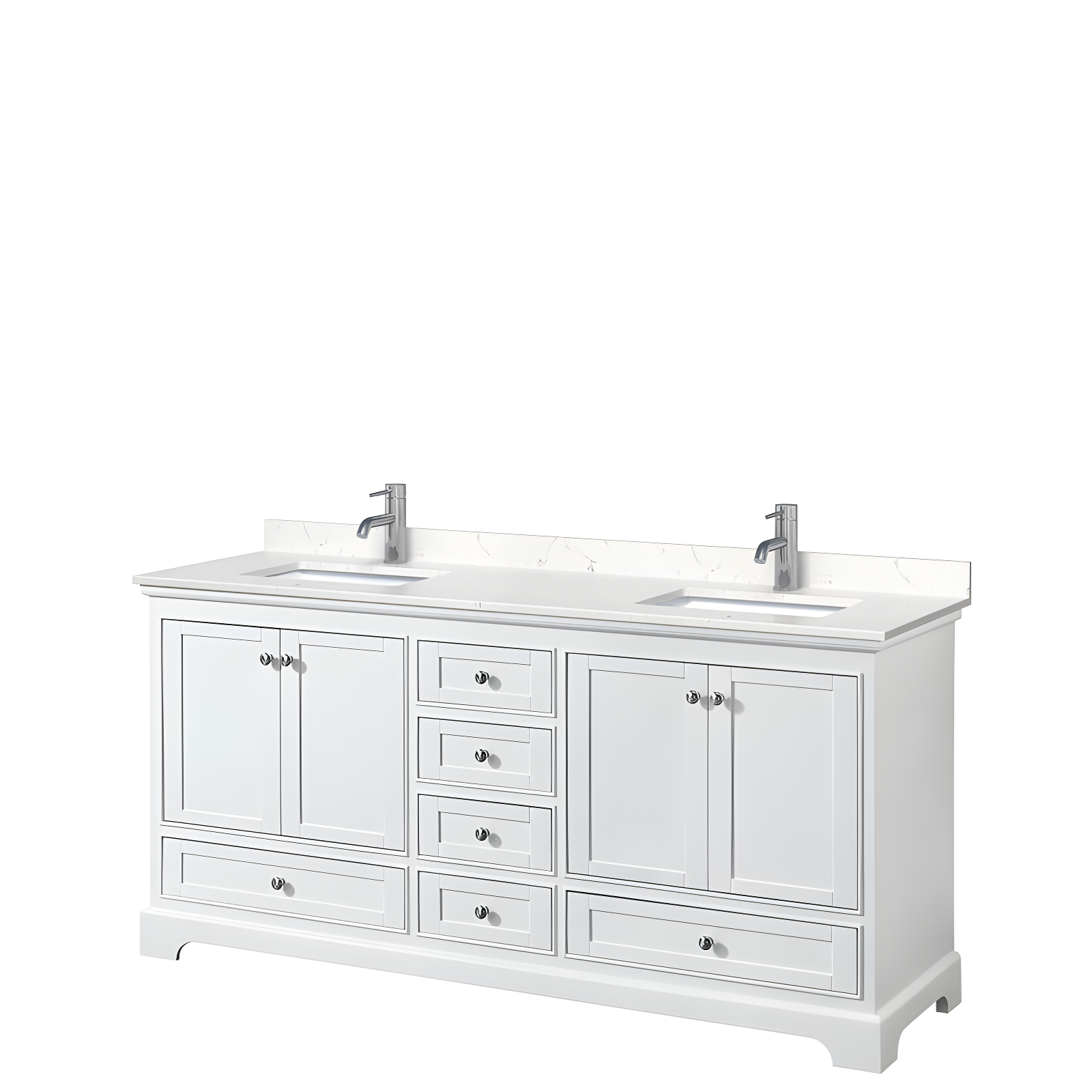 Wyndham Collection Deborah 72" Double Bathroom Vanity Set & Reviews | Wayfair