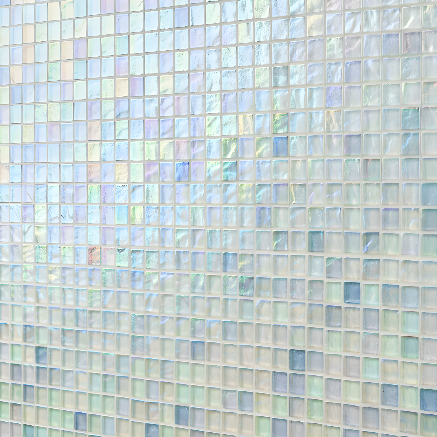Speckle 11.73" x 11.73" Iridescent 1" Squares Glass Mosaic Wall Tile (0.95 Sq. Ft. / Sheet)