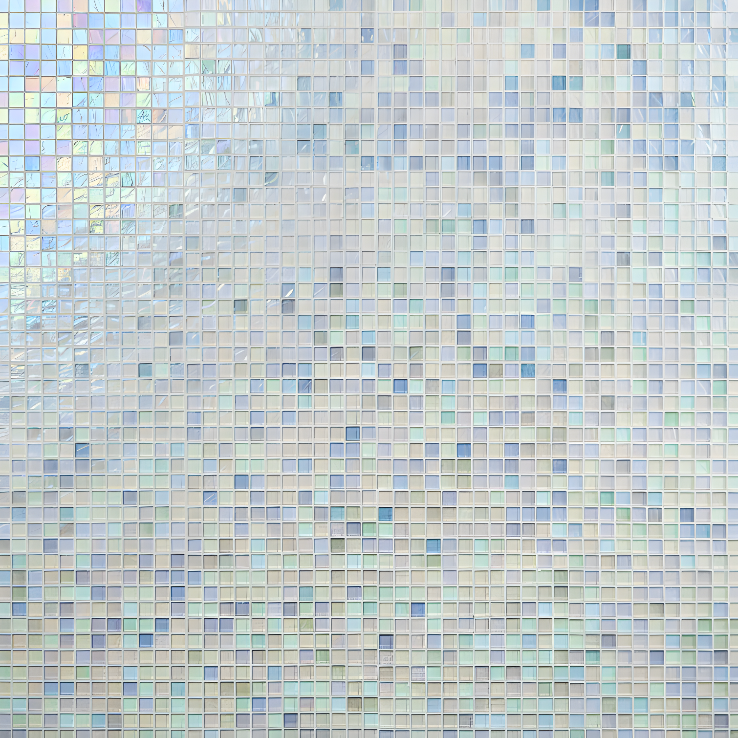 Speckle 11.73" x 11.73" Iridescent 1" Squares Glass Mosaic Wall Tile (0.95 Sq. Ft. / Sheet)