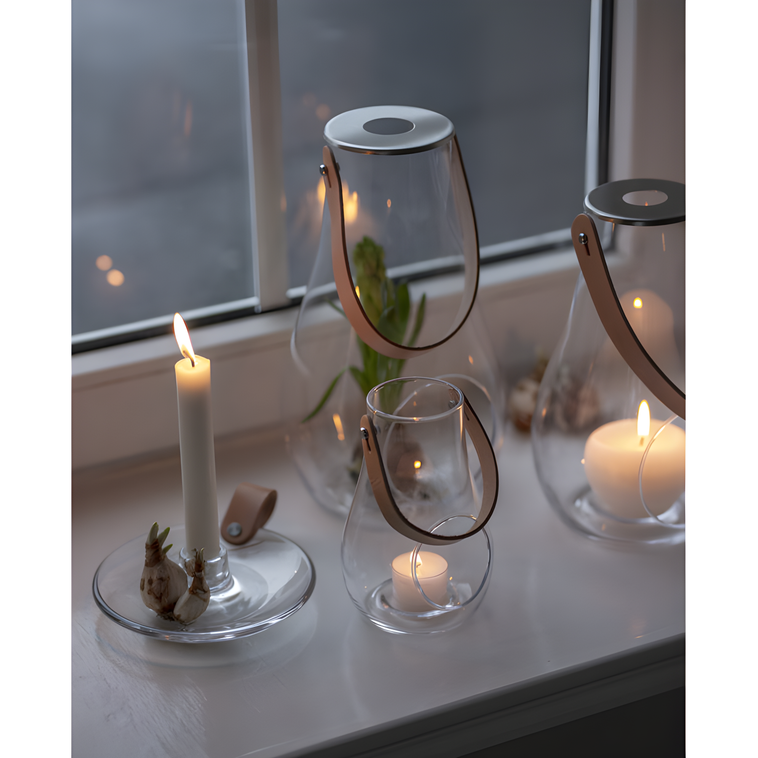 Glass Tabletop Lantern