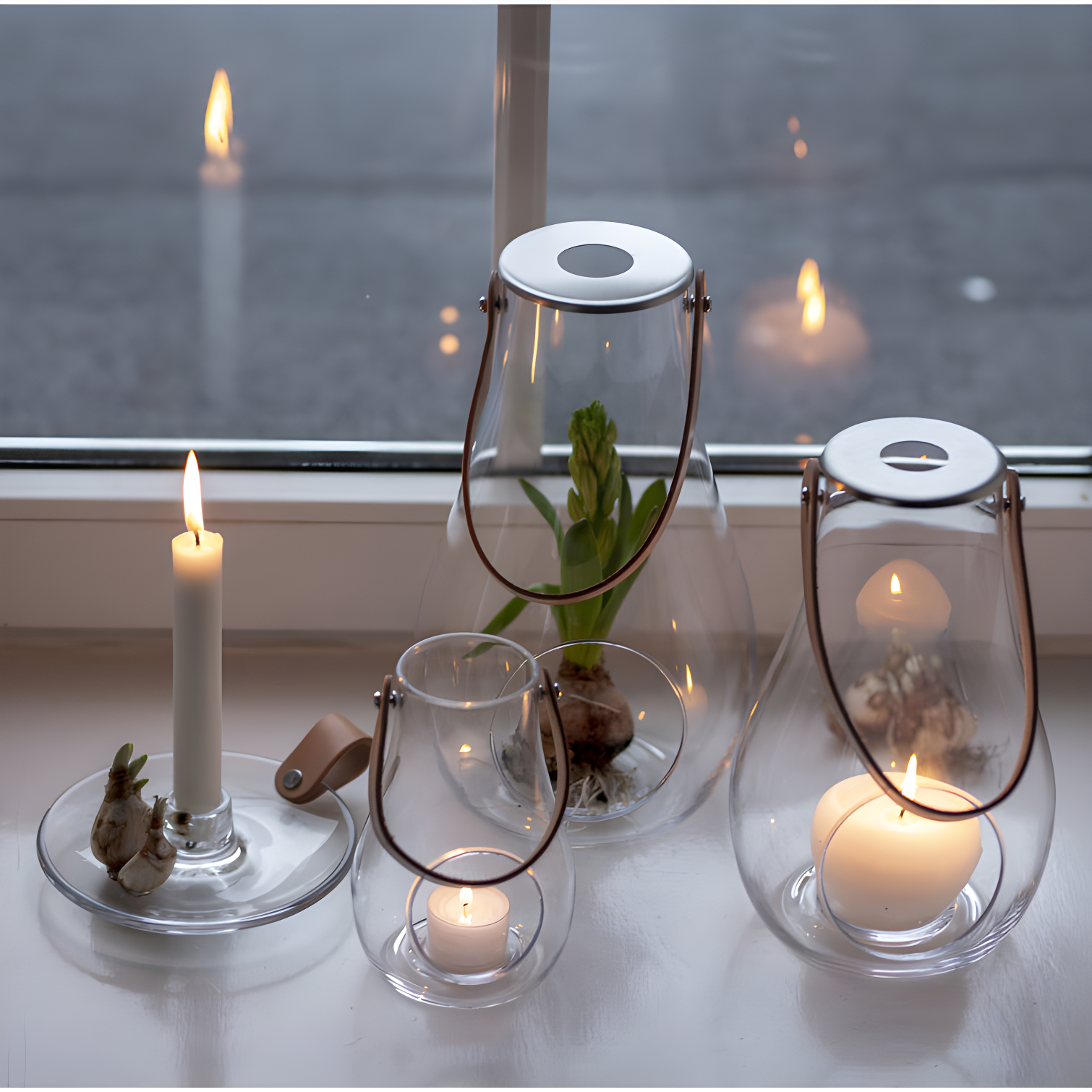 Glass Tabletop Lantern