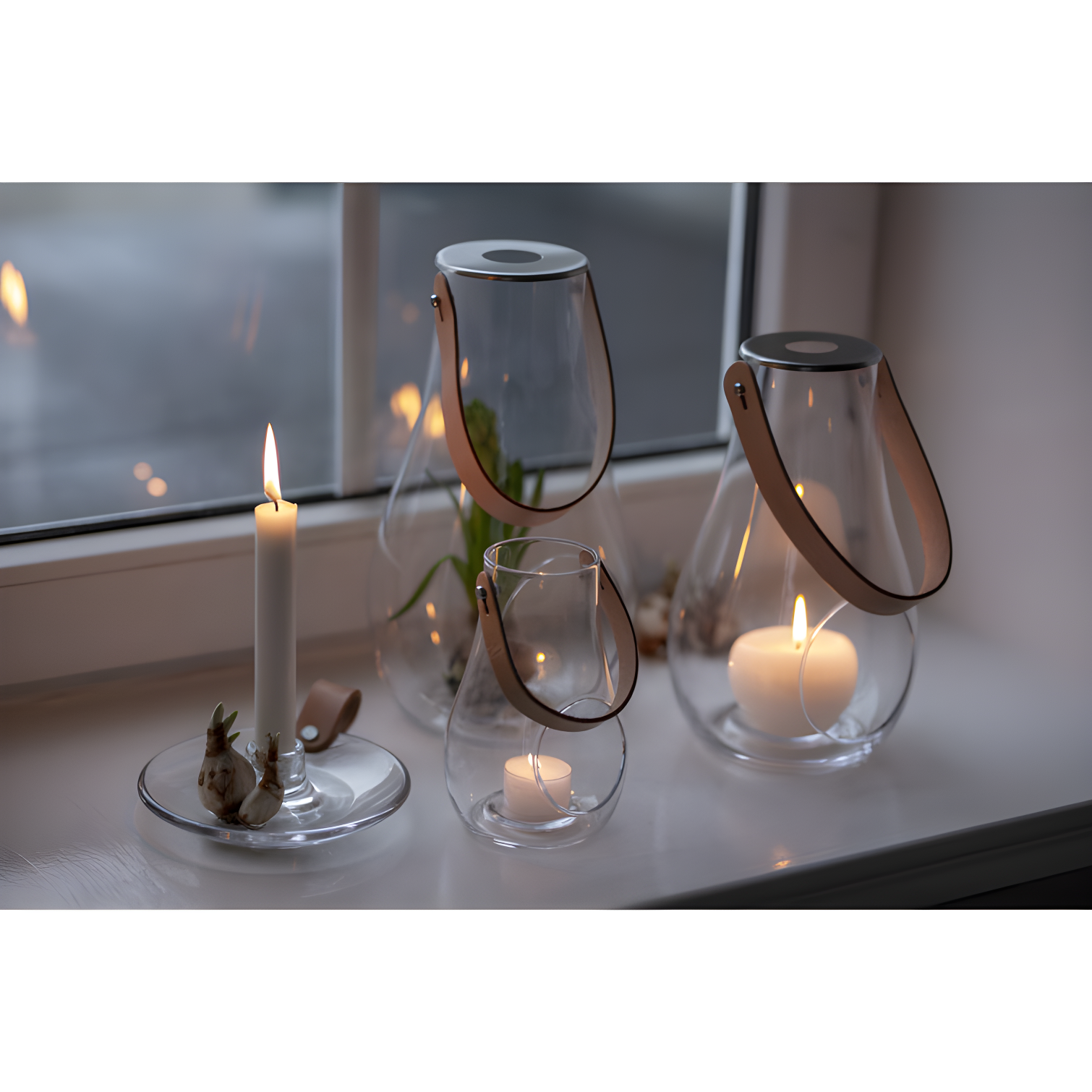 Glass Tabletop Lantern