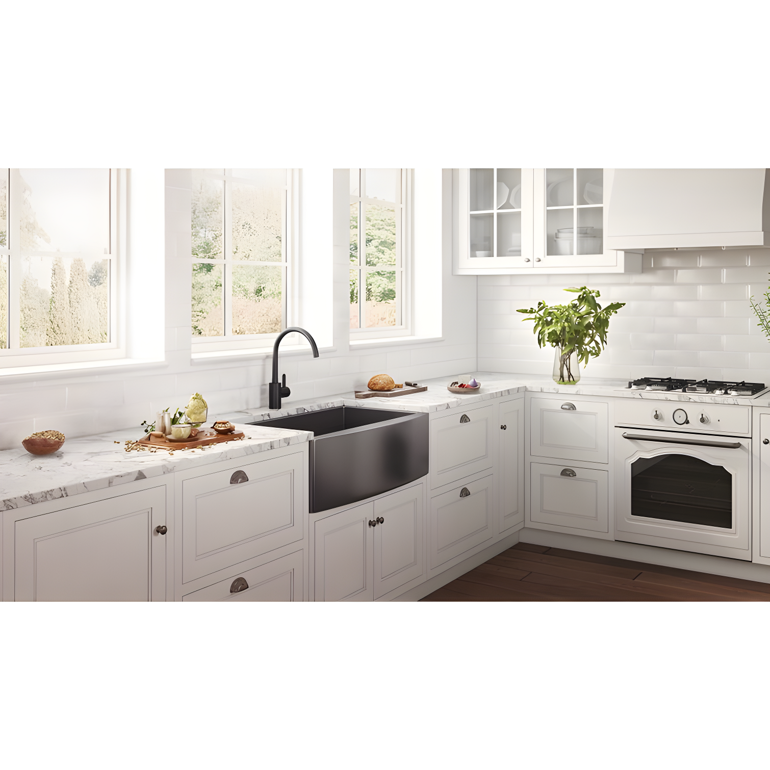 Ruvati 33-inch Apron-Front Farmhouse Kitchen Sink -Stainless Steel