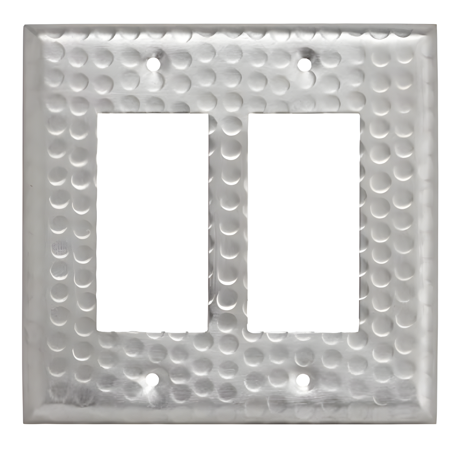 Hand Hammered 2 - Gang Rocker Standard Wall Plate