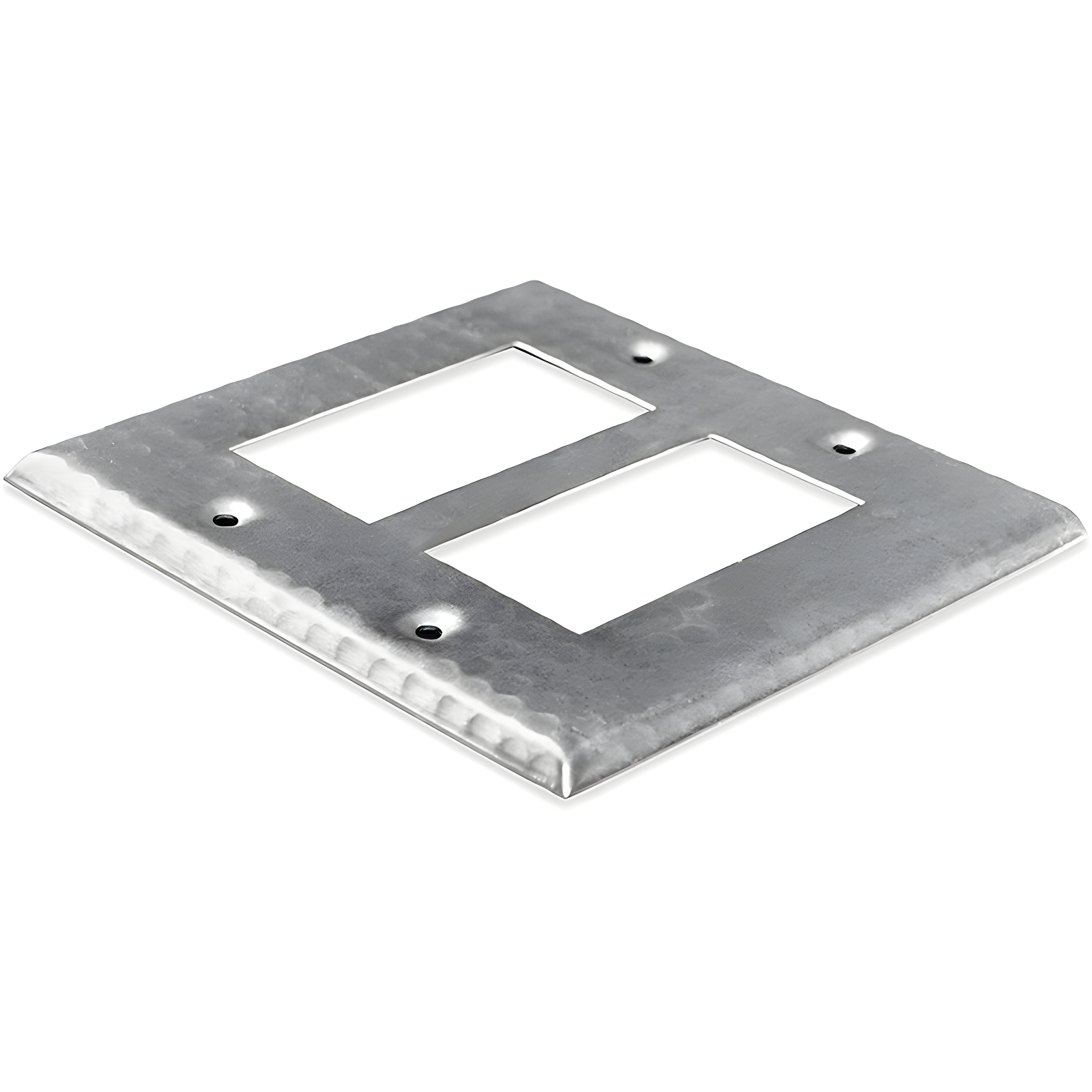 Hand Hammered 2 - Gang Rocker Standard Wall Plate